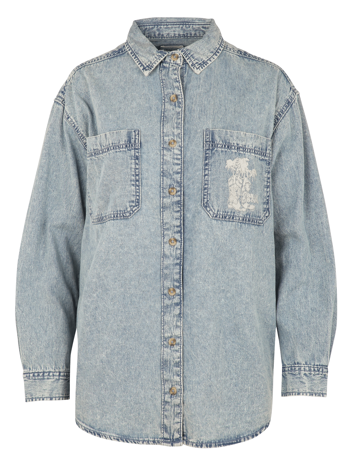 Oversized denim cotton shirt BILLABONG Blue