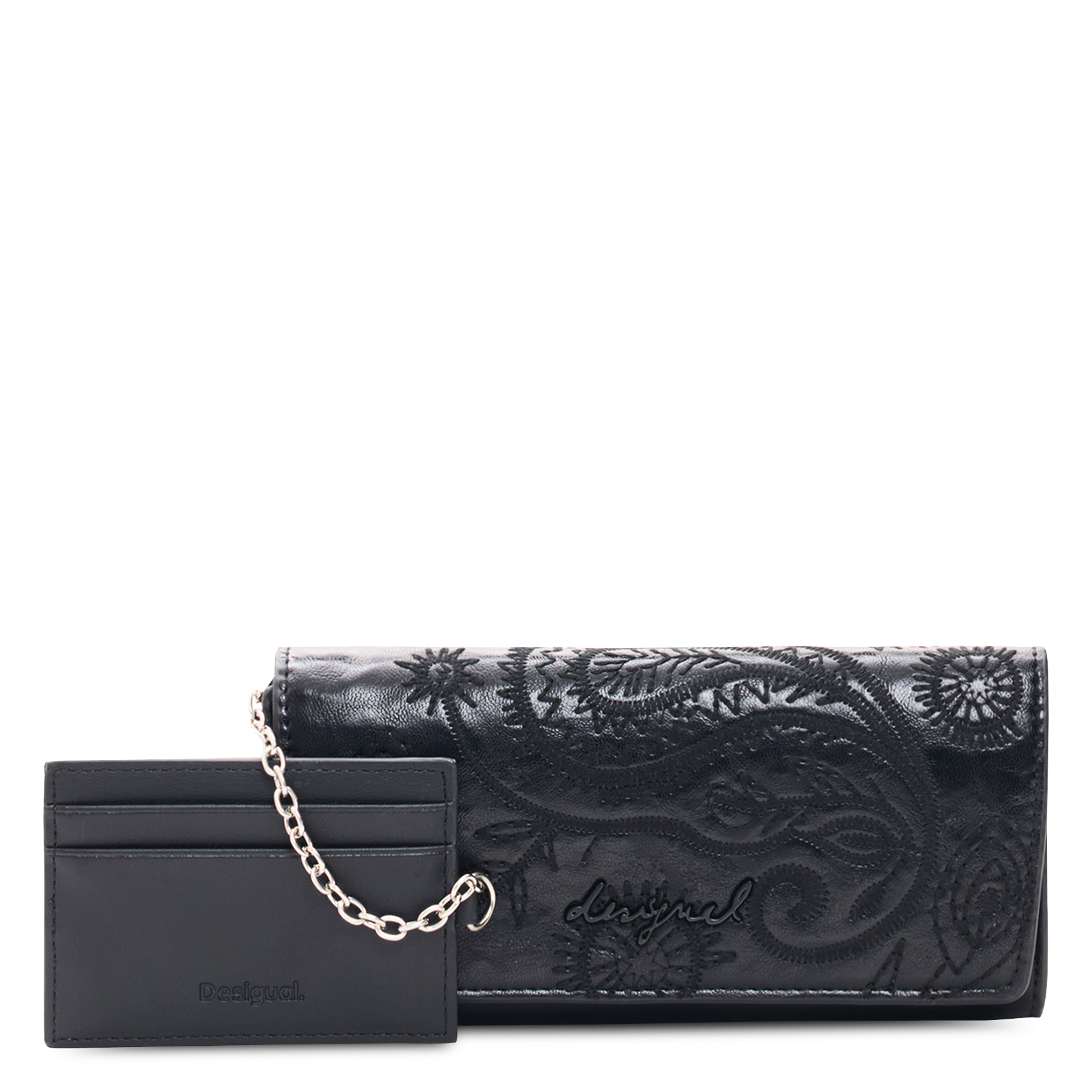 Portefeuille brodé DESIGUAL Noir