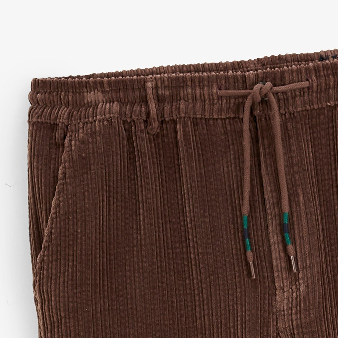 Corduroy stretch pants 557 with elasticated waist in brownie brown SERGE BLANCO Brown