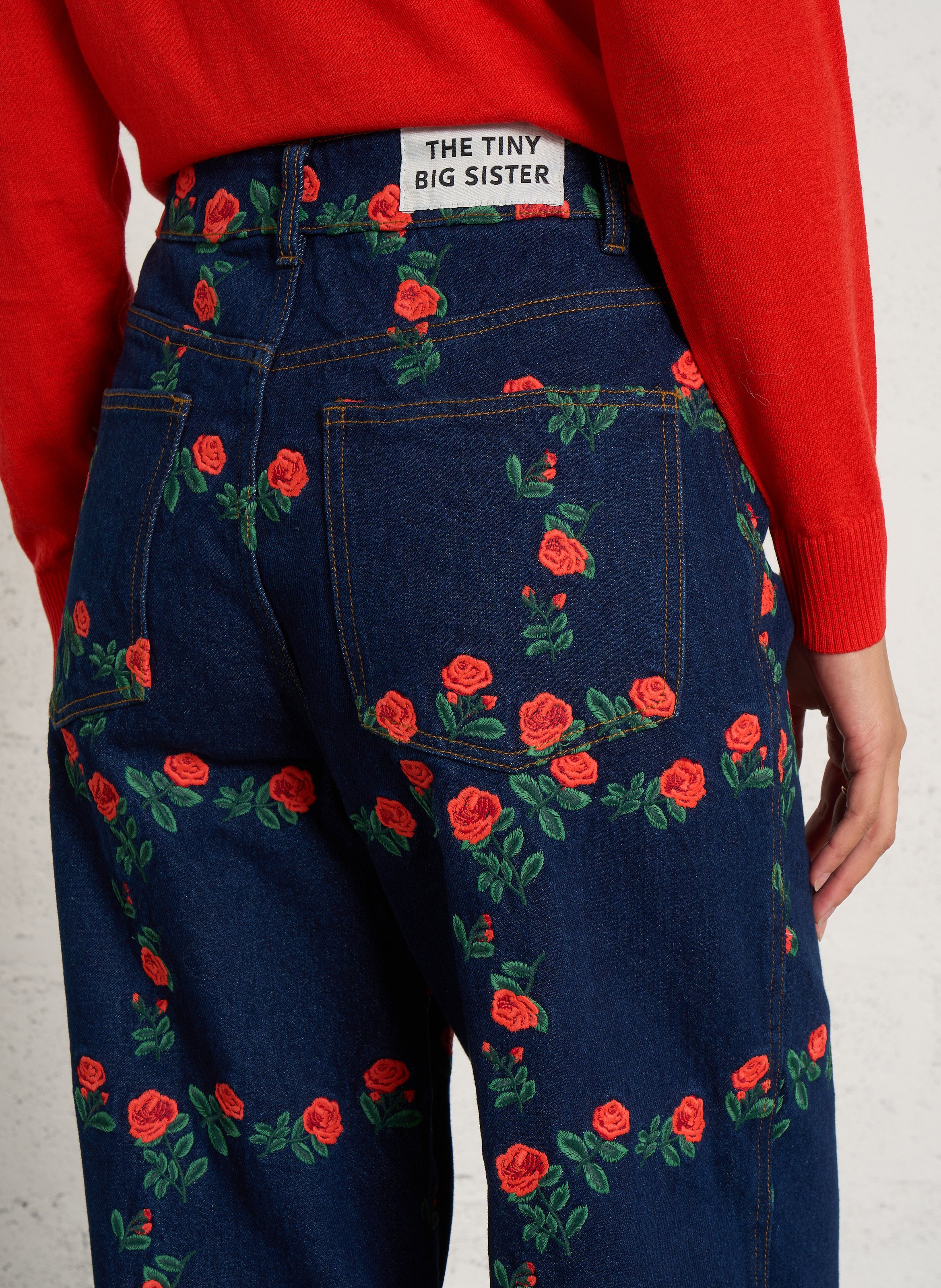 Grote katoenen jeans THE TINY BIG SISTER Veelkleurig