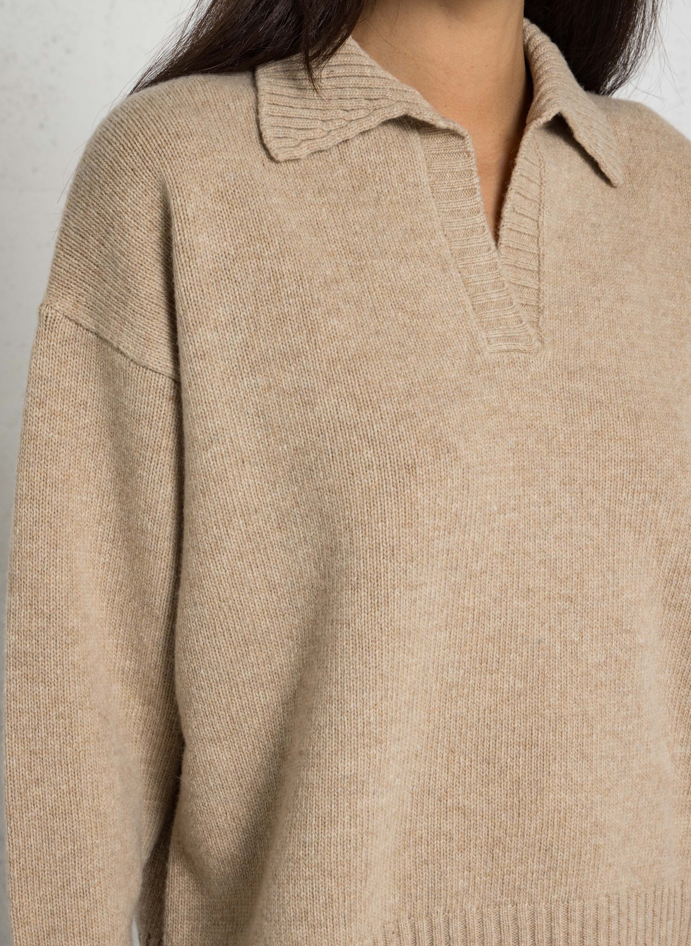 Weit geschnittener Wollpullover MAX MARA WEEK END Beige