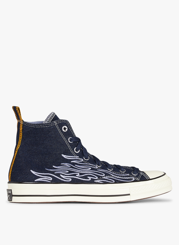 High-top Embroidered Canvas Sneakers Dark Navy Converse - Men | Place des  Tendances