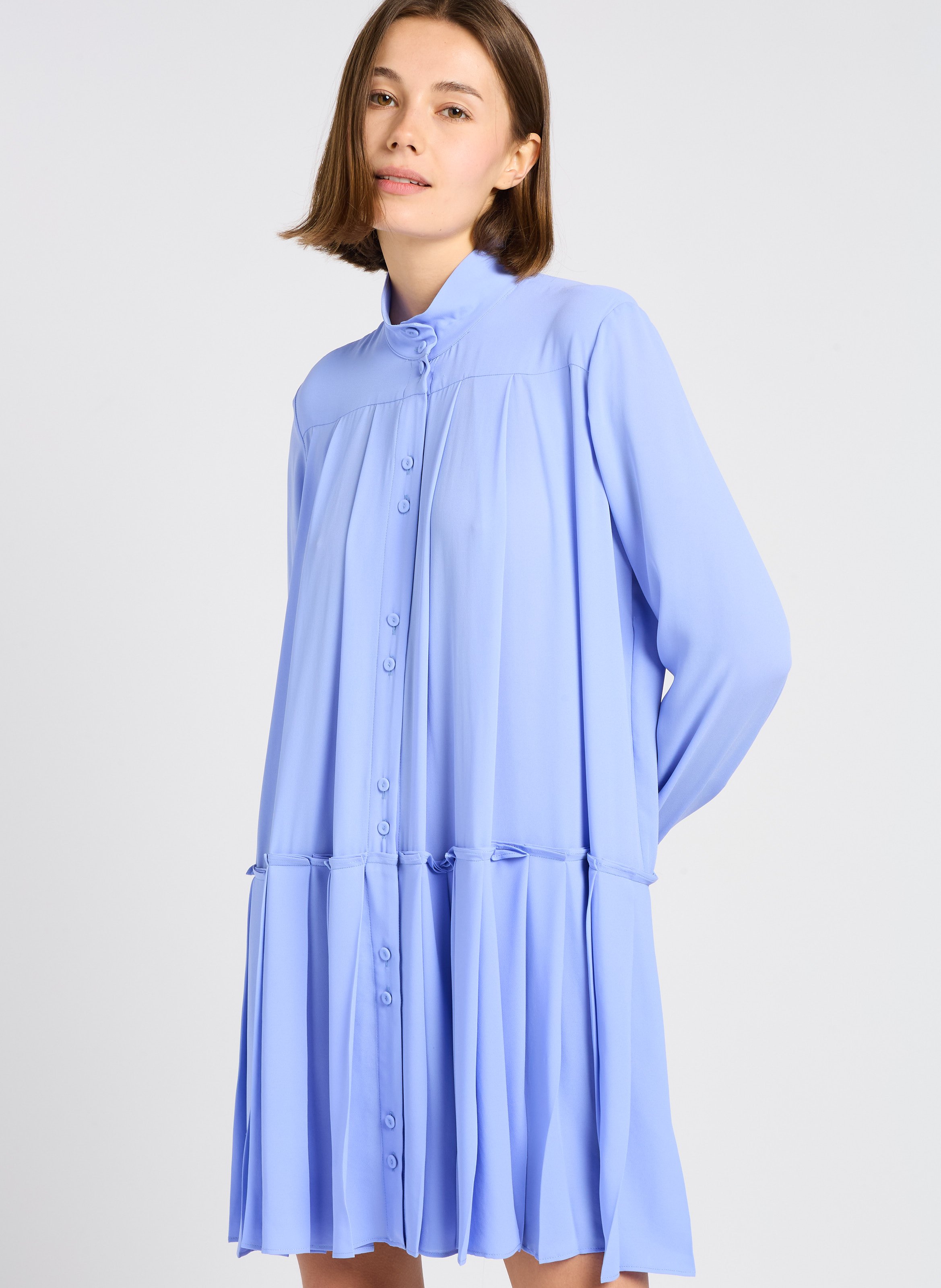 Robe courte ample à col montant MARGAUX LONNBERG Violet