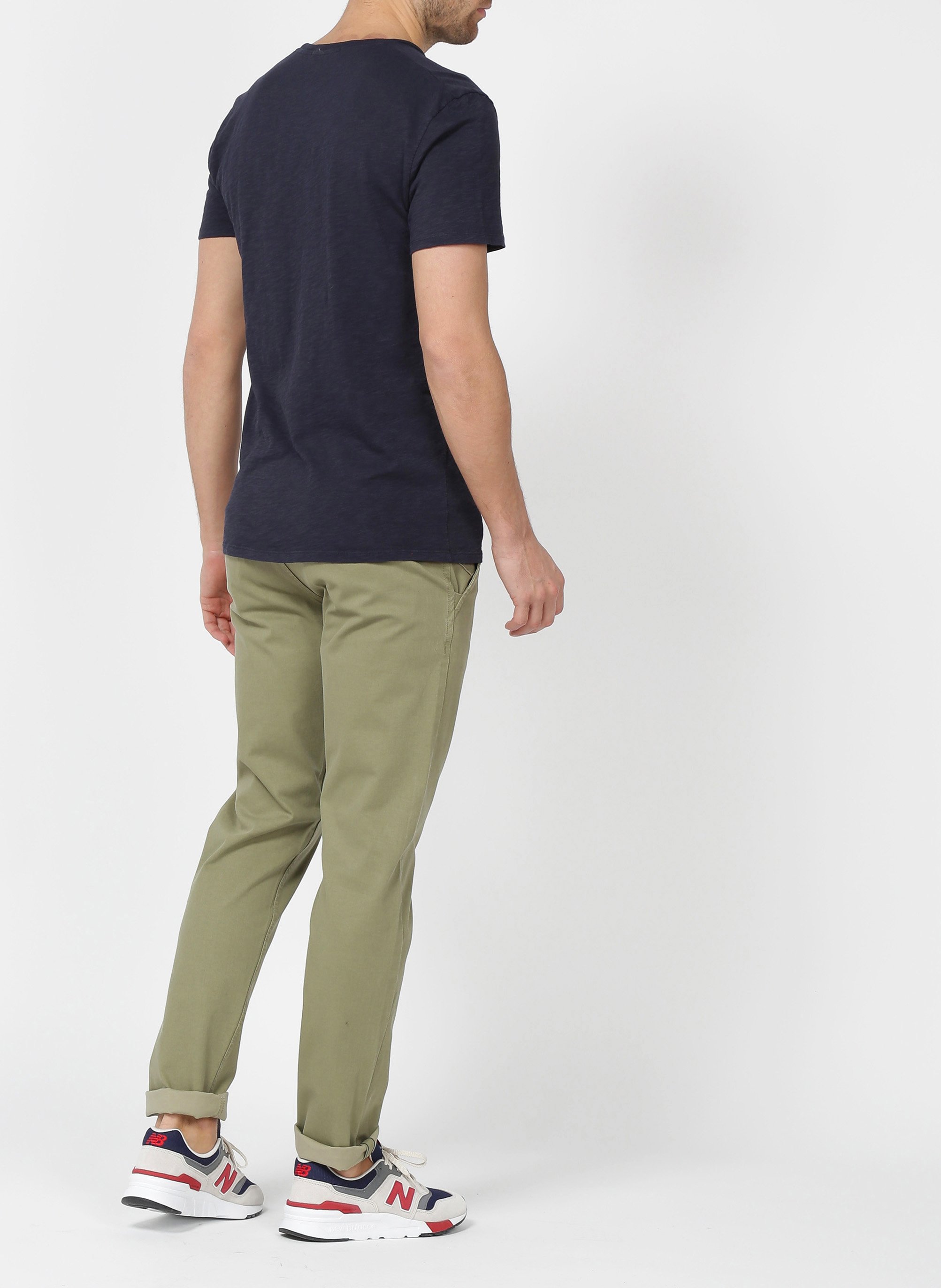 Tee-shirt regular-fit à col rond en coton AMERICAN VINTAGE Bleu