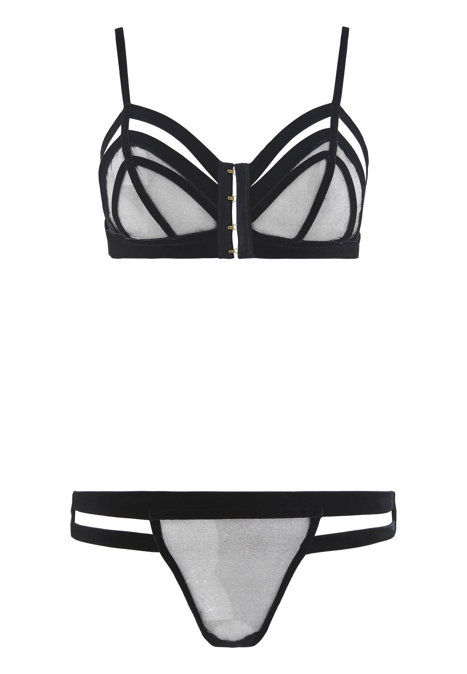 Starry Night Liens de Velours set AUBADE Black