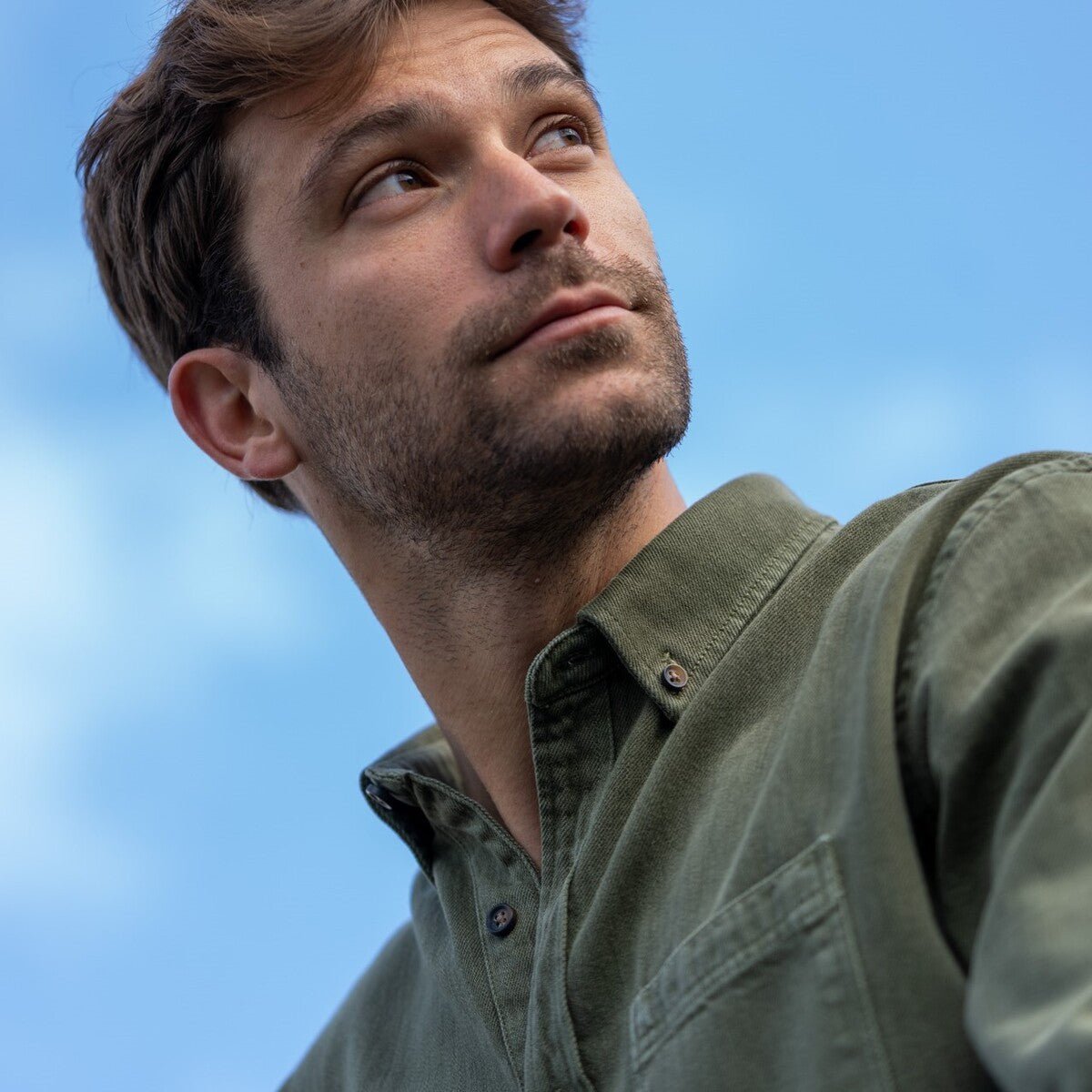 Denim shirt BILLYBELT Khaki