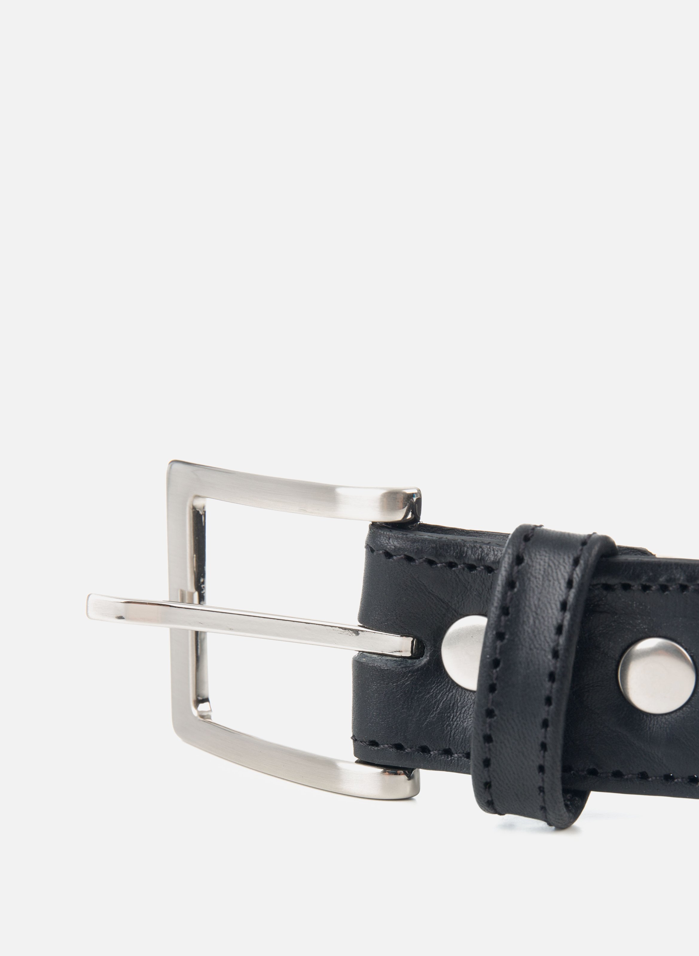 Classic smooth leather belt JULES & JENN Black