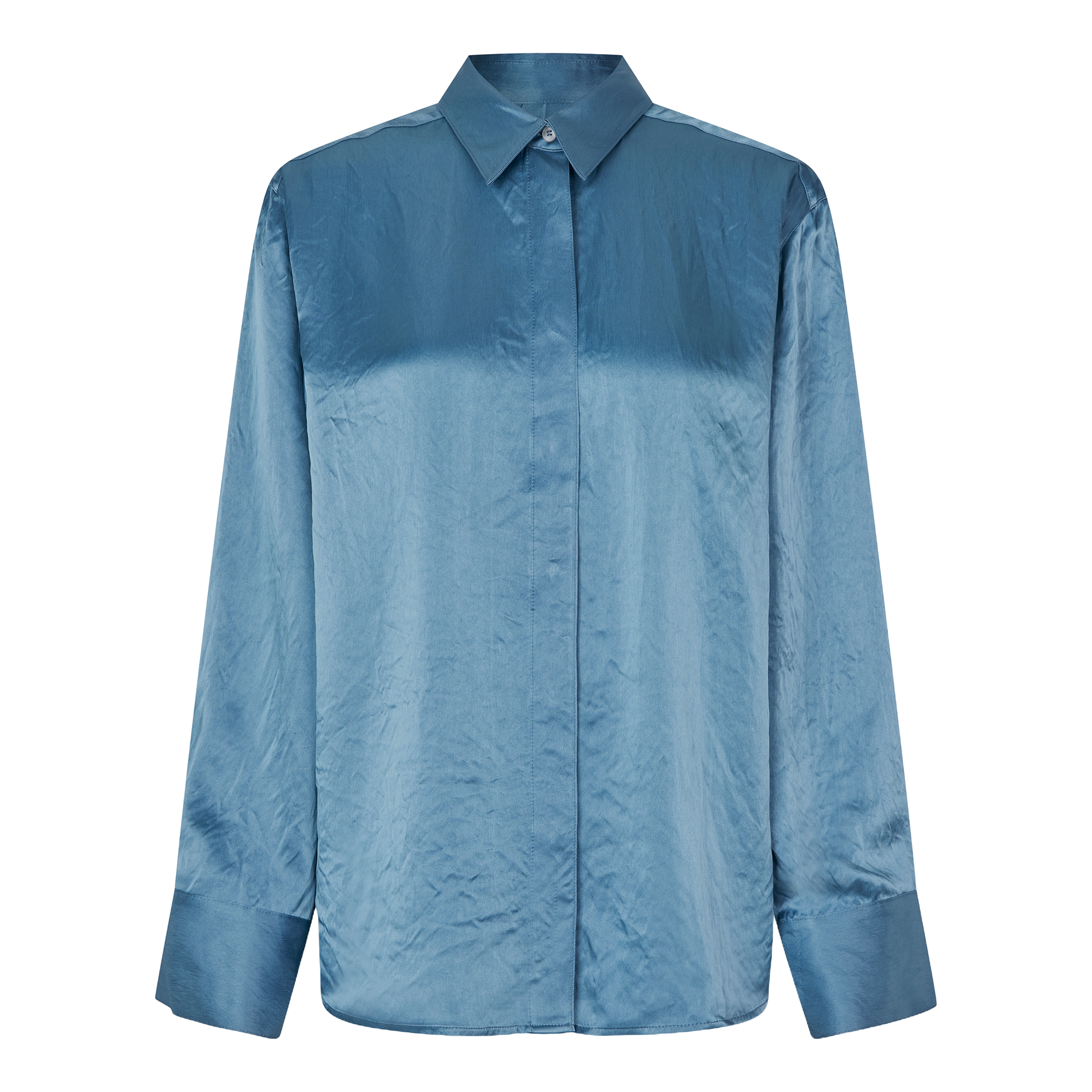 Oversized button-up shirt SAMSOE SAMSOE Blue