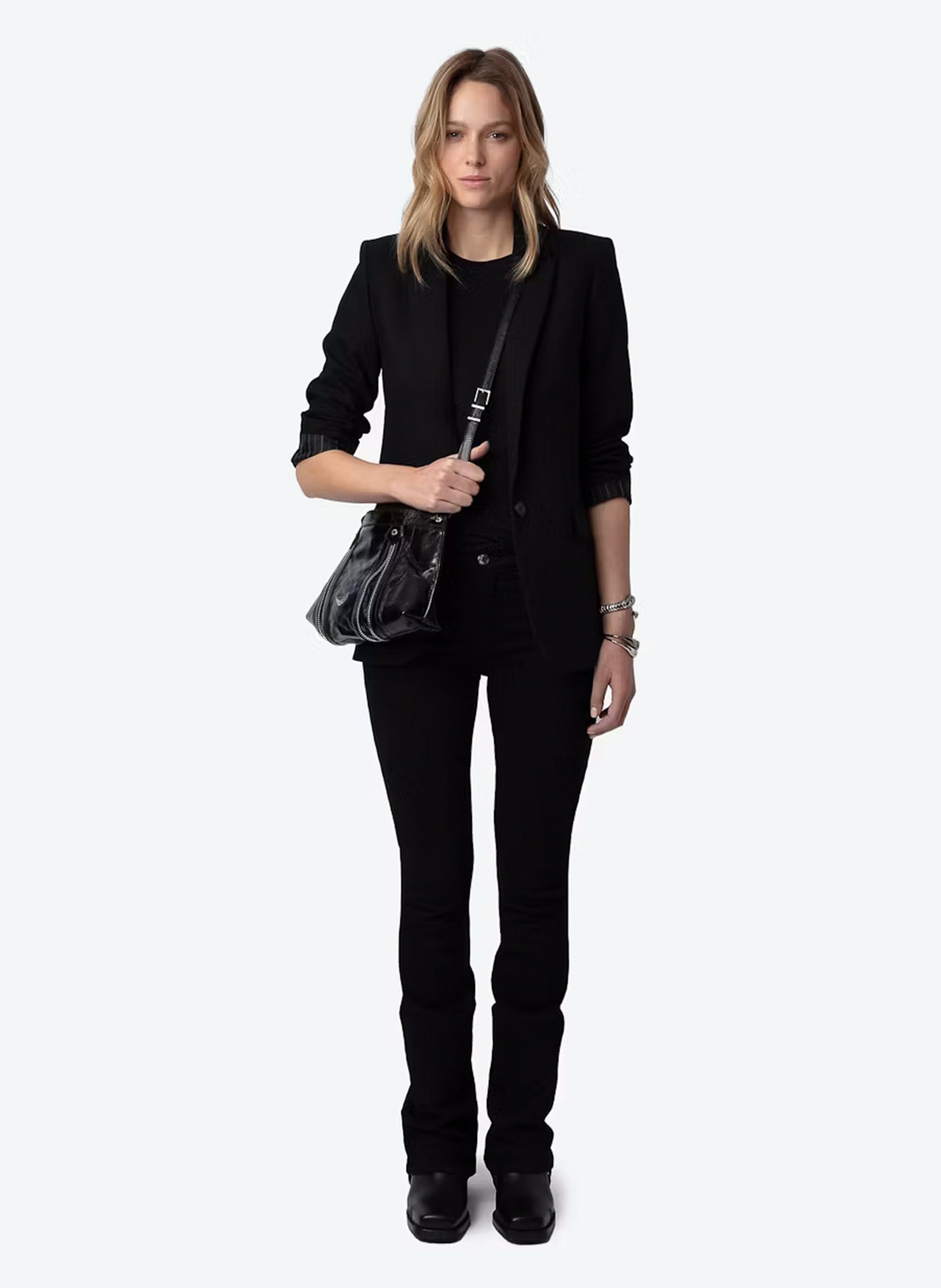 Lakleren schoudertas ZADIG&VOLTAIRE Zwart