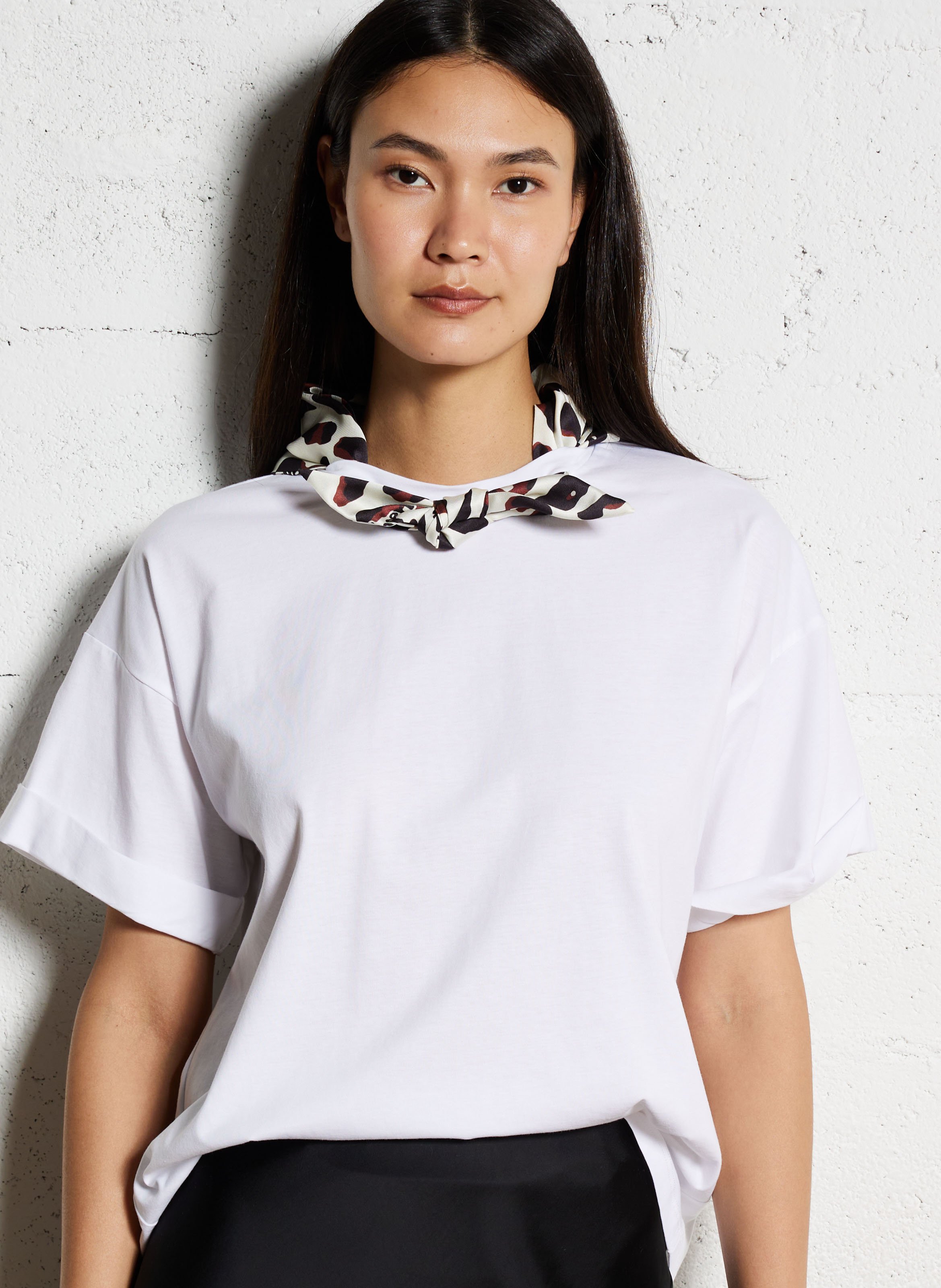 Tee-shirt uni à bandana intégré IMPERIAL Blanc