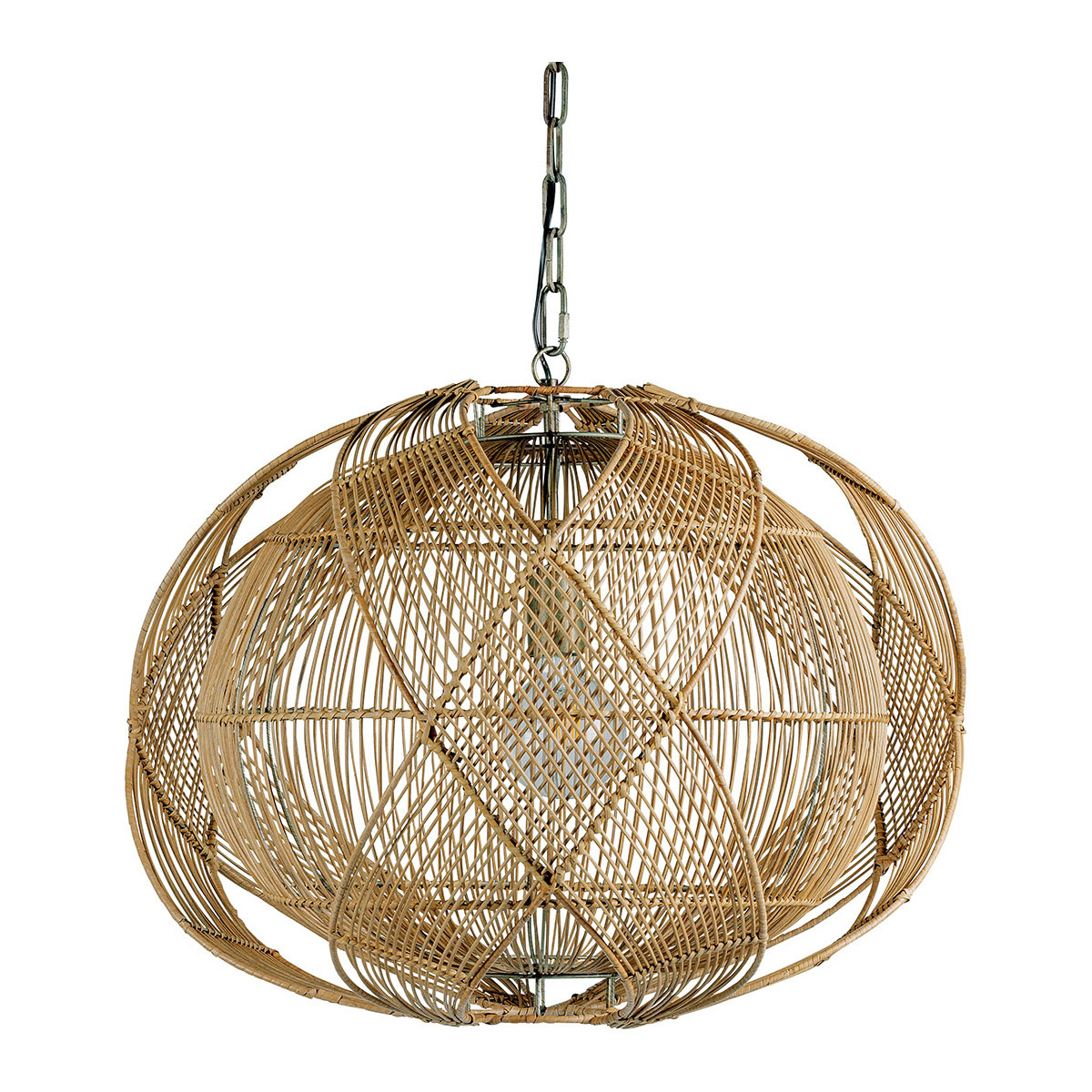 Nakisha rattan suspension - ø 65 x 48 cm BLANC D'IVOIRE Beige