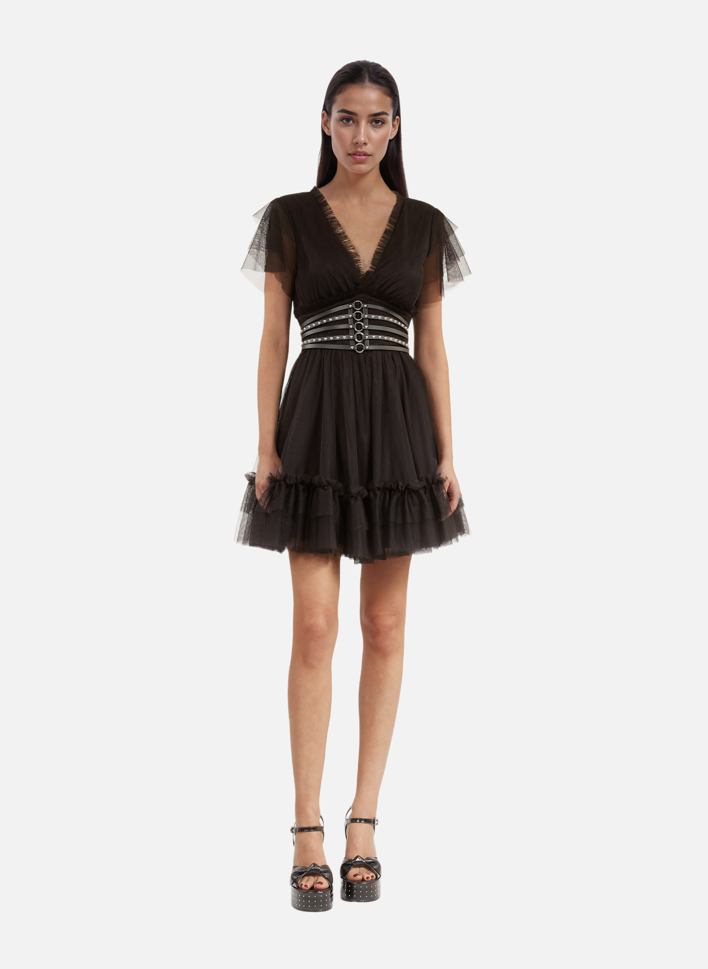 Short tulle dress THE KOOPLES Black