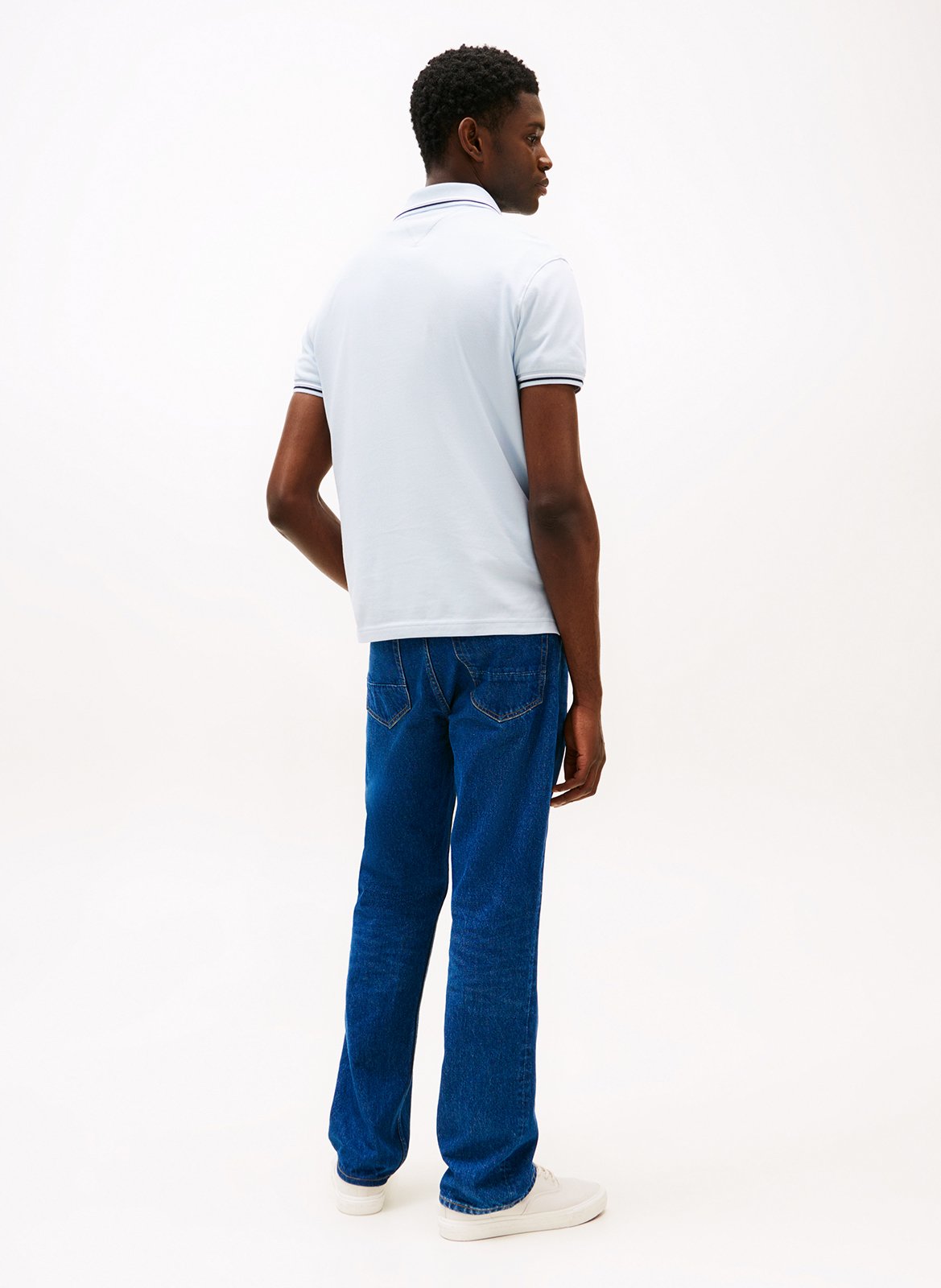 Polo manches courtes en coton TOMMY HILFIGER Bleu