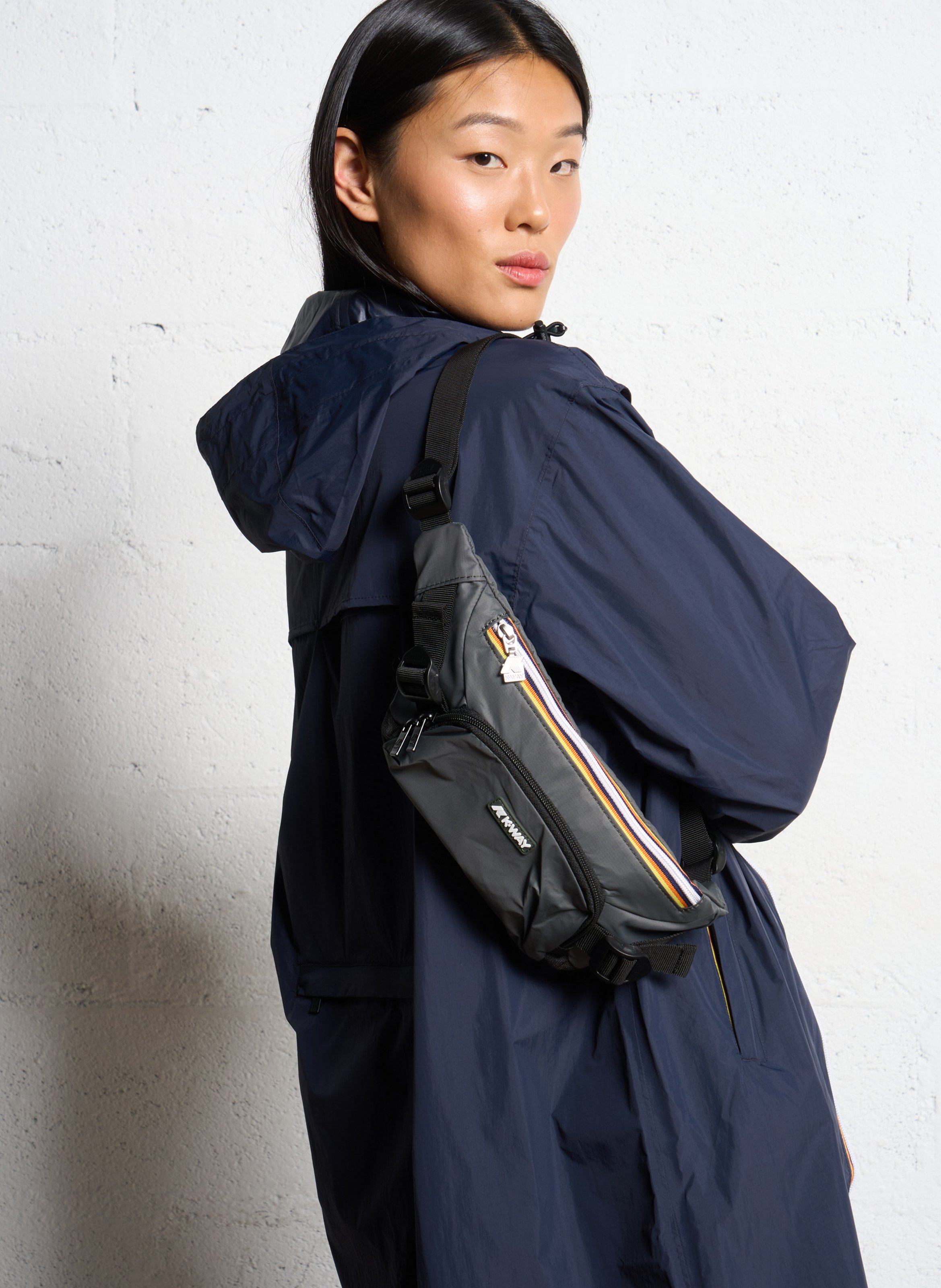 Waterproof nylon waist bag Green