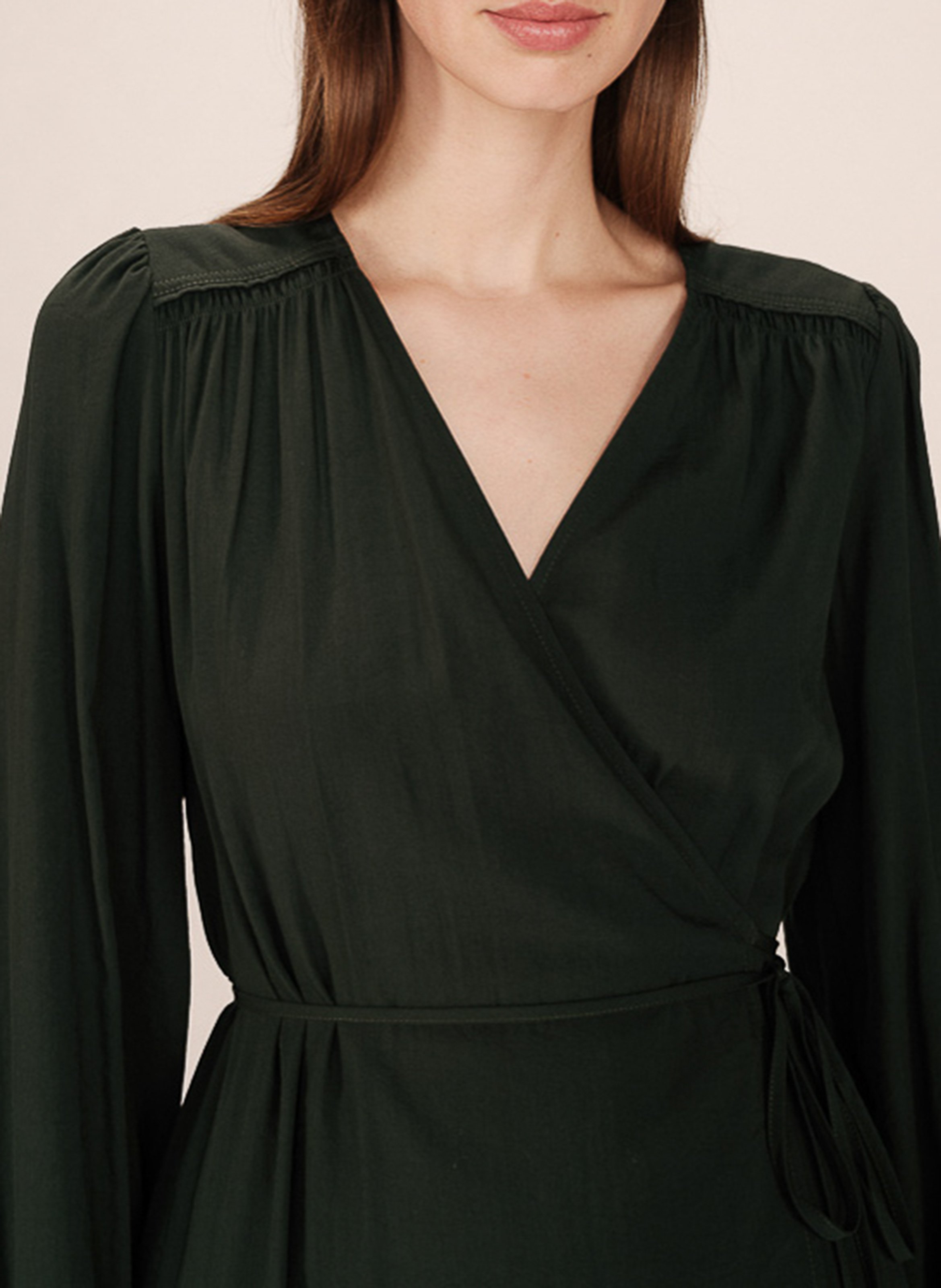 Flowy wrap maxi dress GRACE ET MILA Green