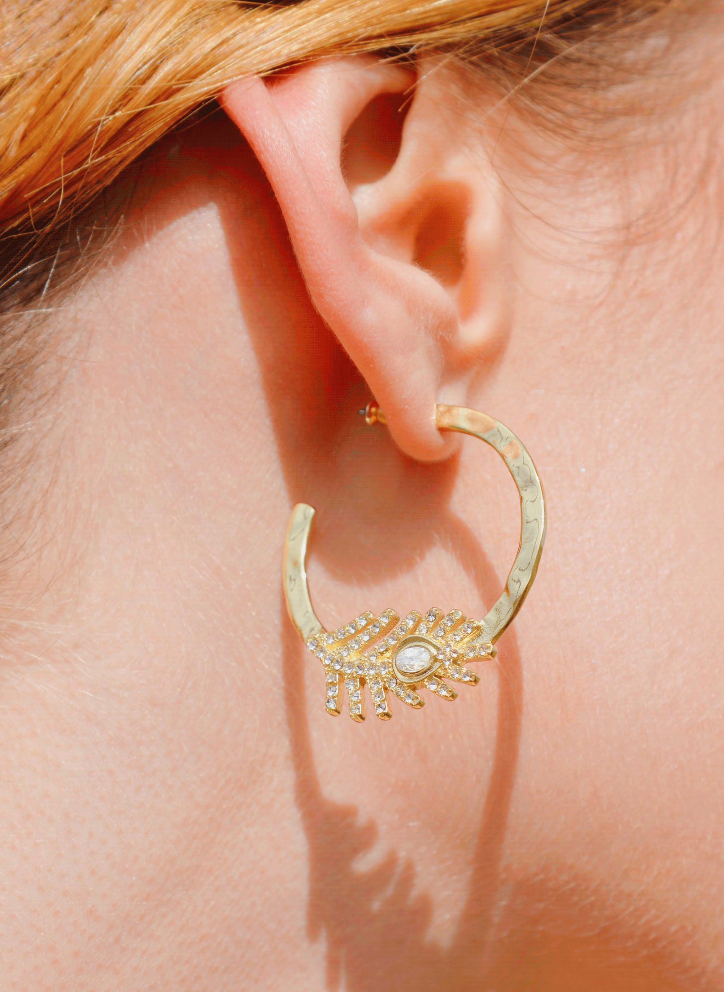 Hoop earrings HIPANEMA White