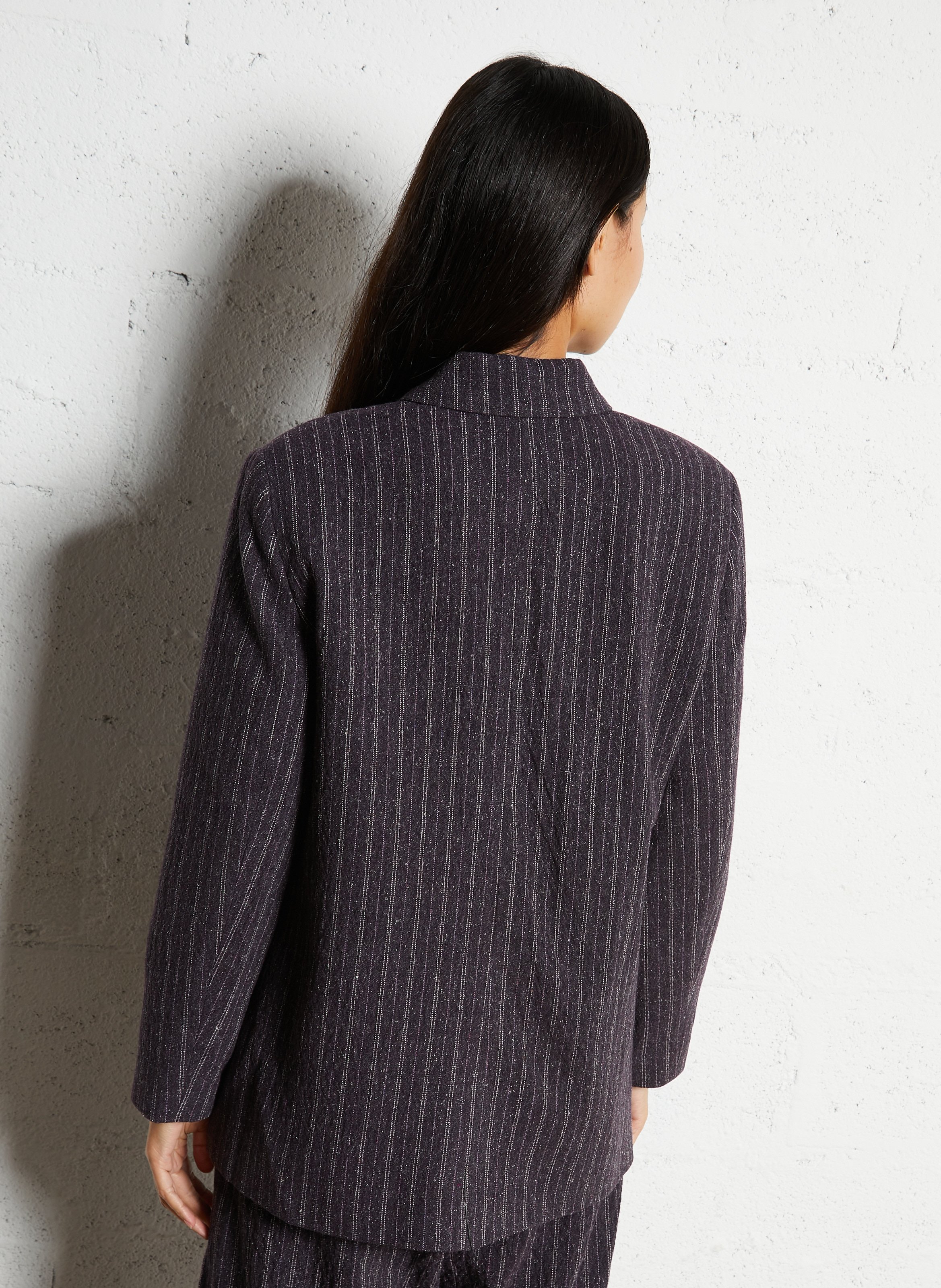 Veste oversize col tailleur rayée HOD PARIS Violet