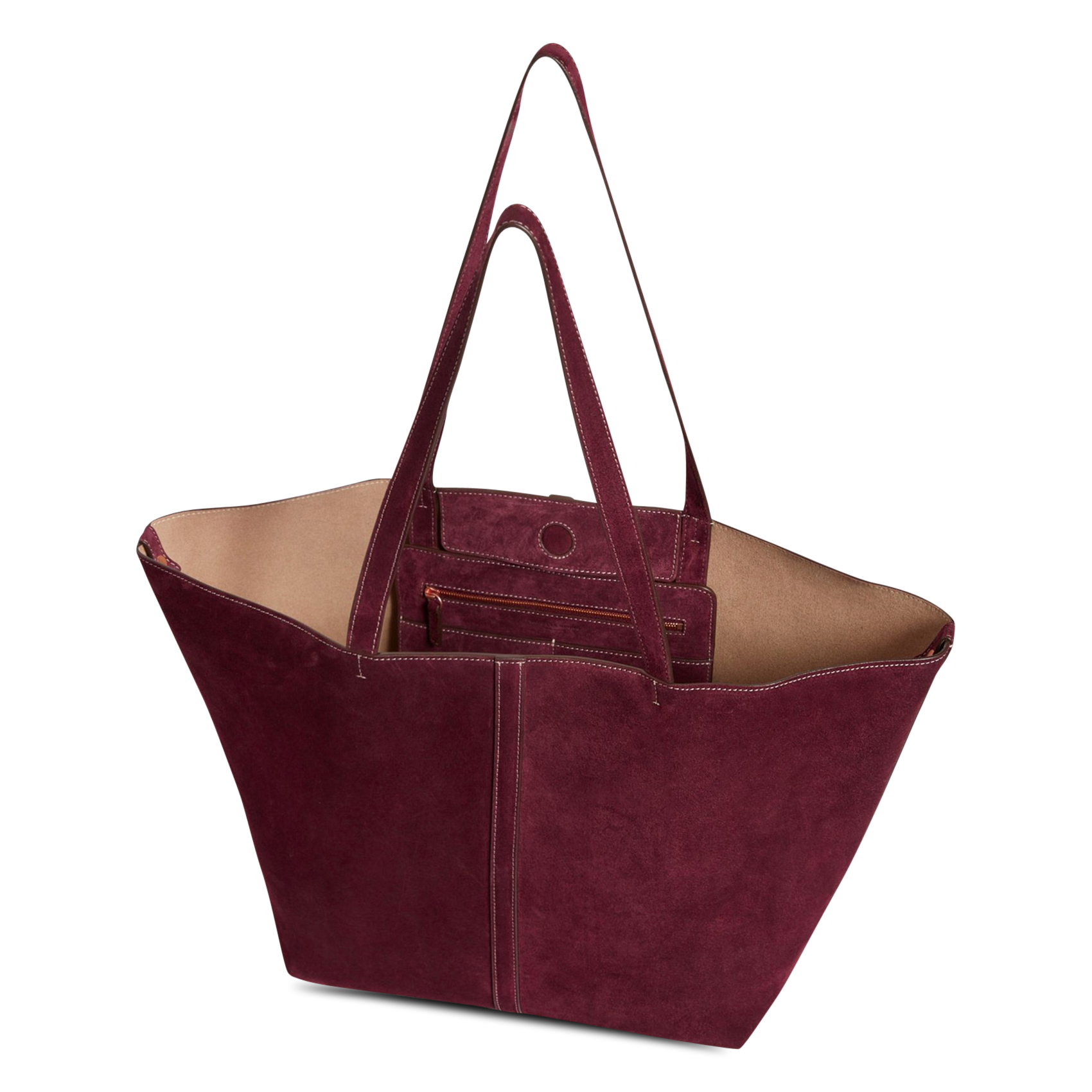 Suede tote bag VANESSA BRUNO Pink