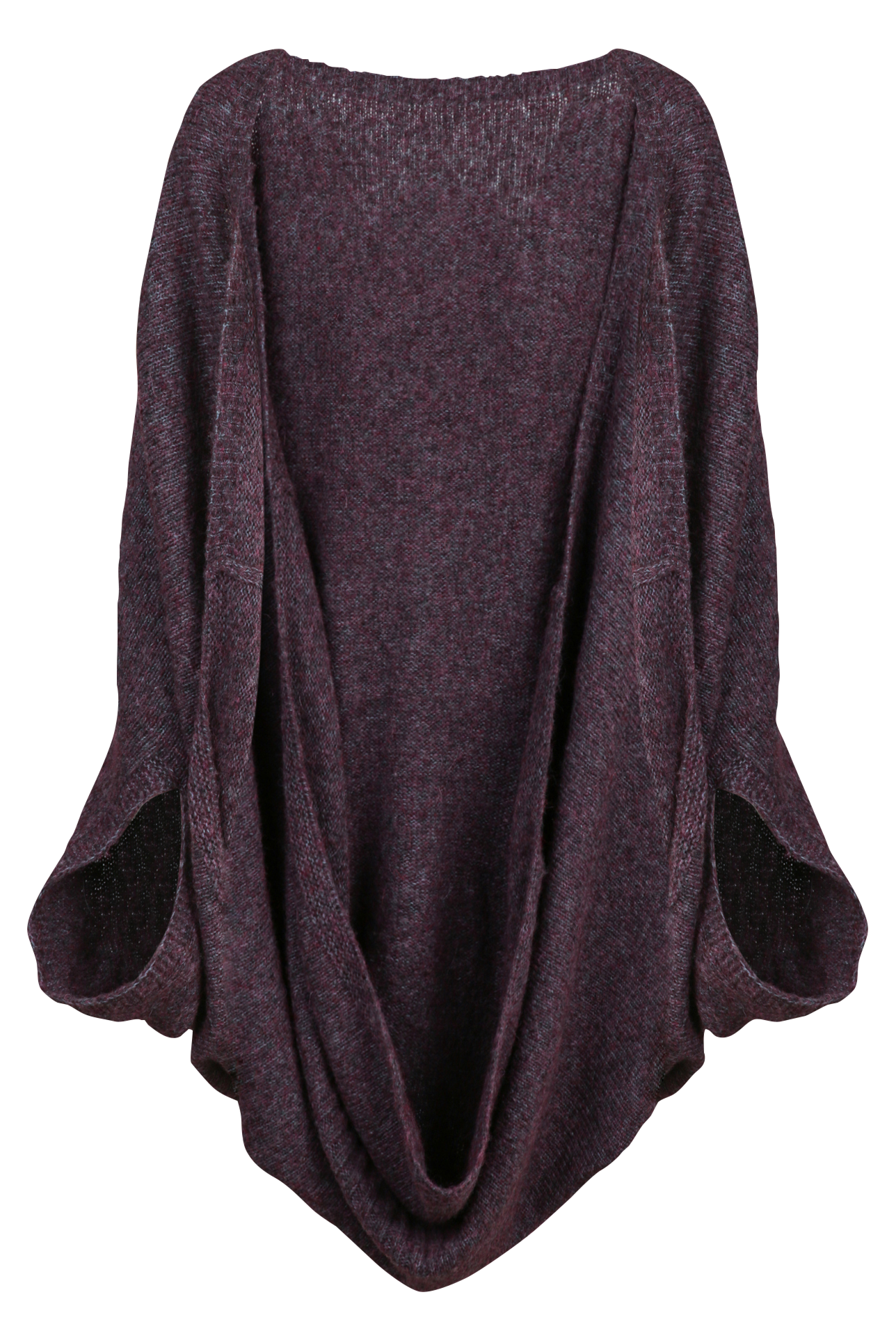 Ärmellose lockere Weste in Uni-Farbe ACOTE Violett