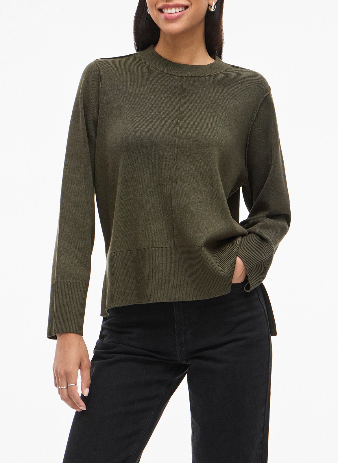 Pull col rond  VILA Vert