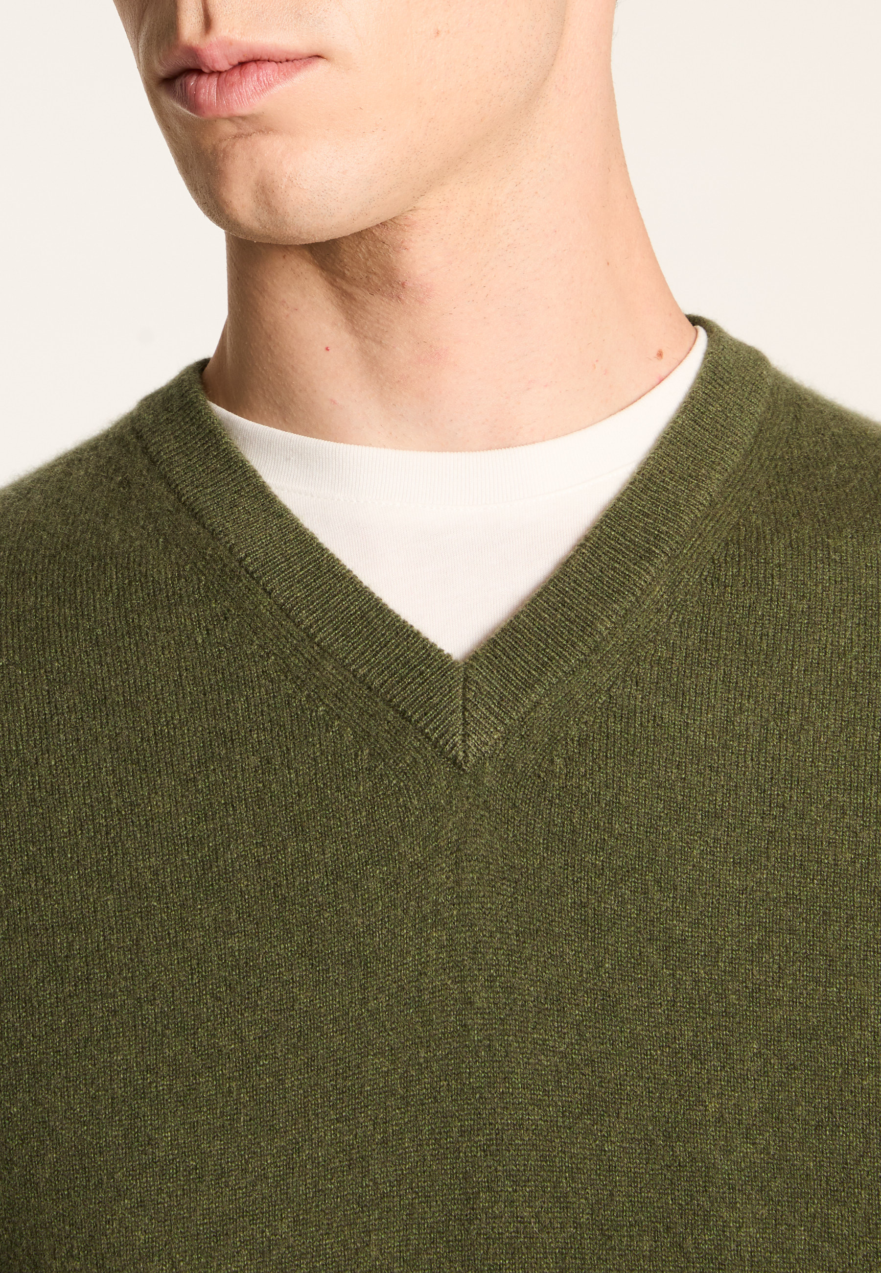Cashmere sweater MAISON MONTAGUT Khaki