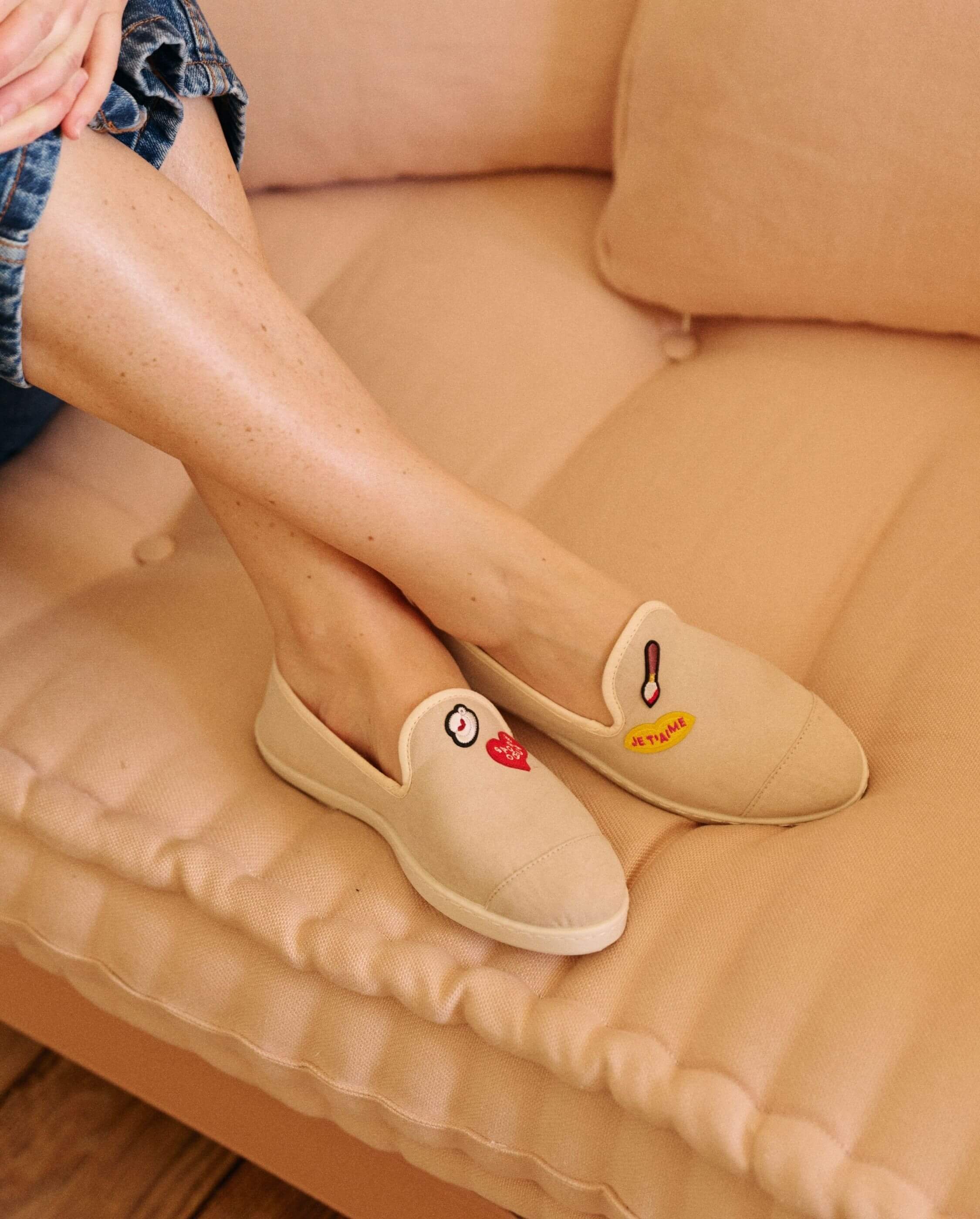 Women's slipper, collaboration with macon & lesquoy ANGARDE Beige