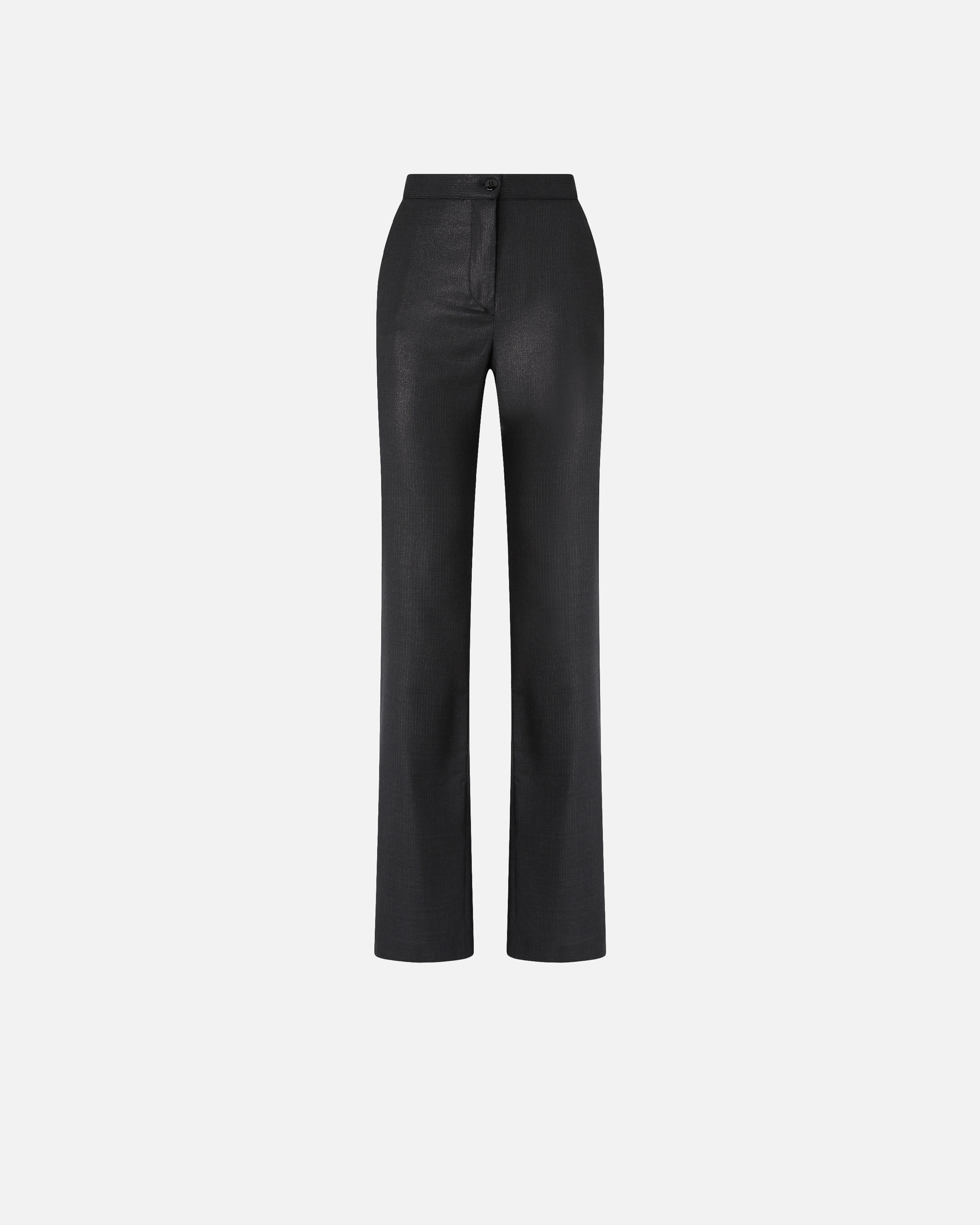 Straight pants with shiny stripe effect PINKO Black
