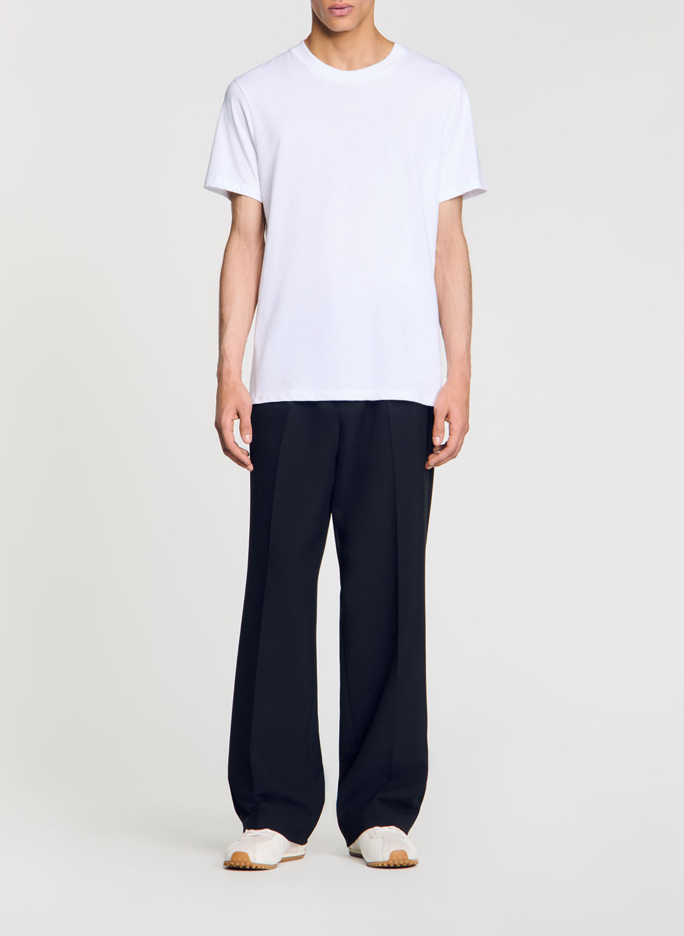 Straight cotton T-shirt SANDRO White