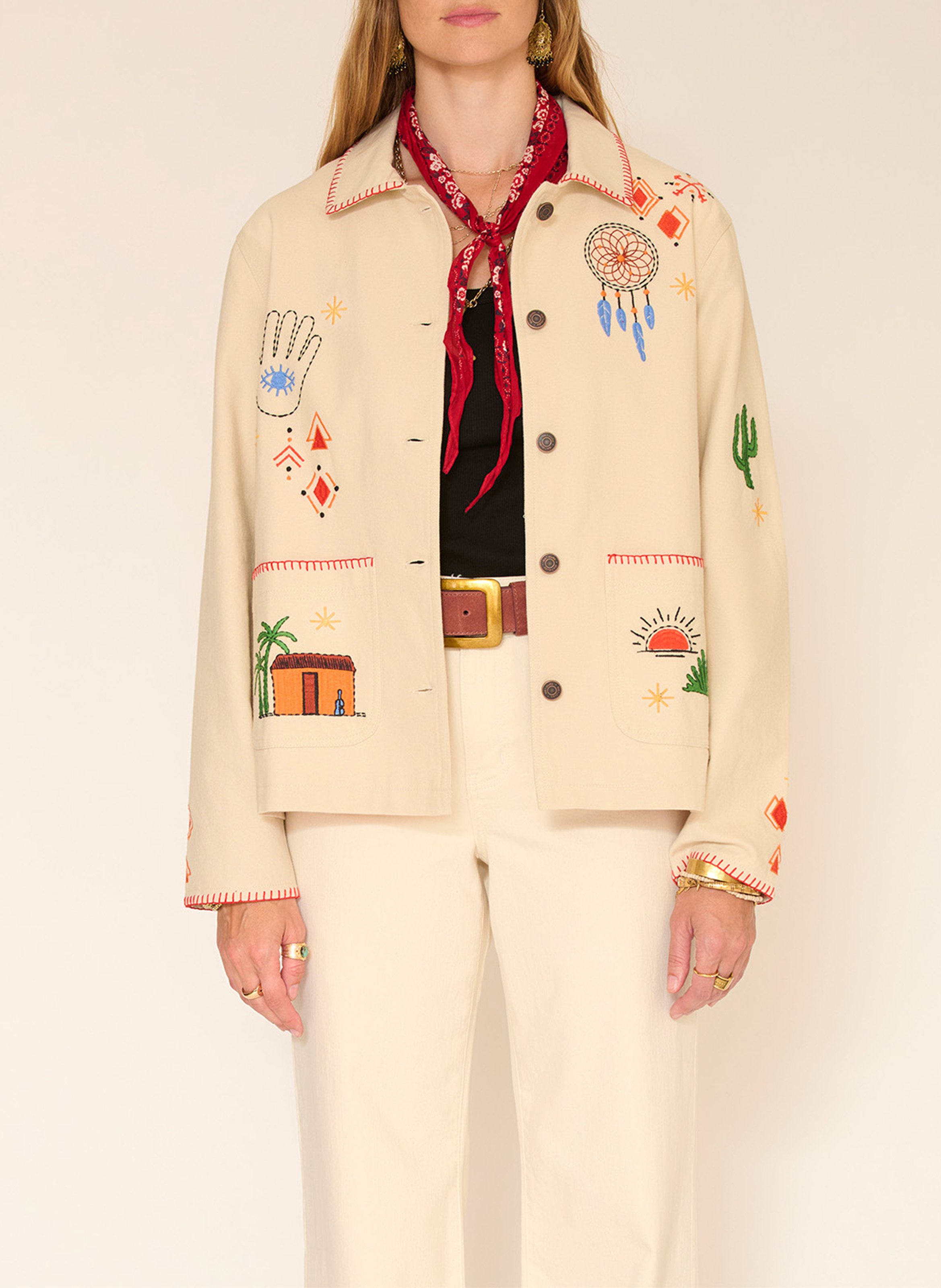 Baumwoll-Blazer MKT Beige