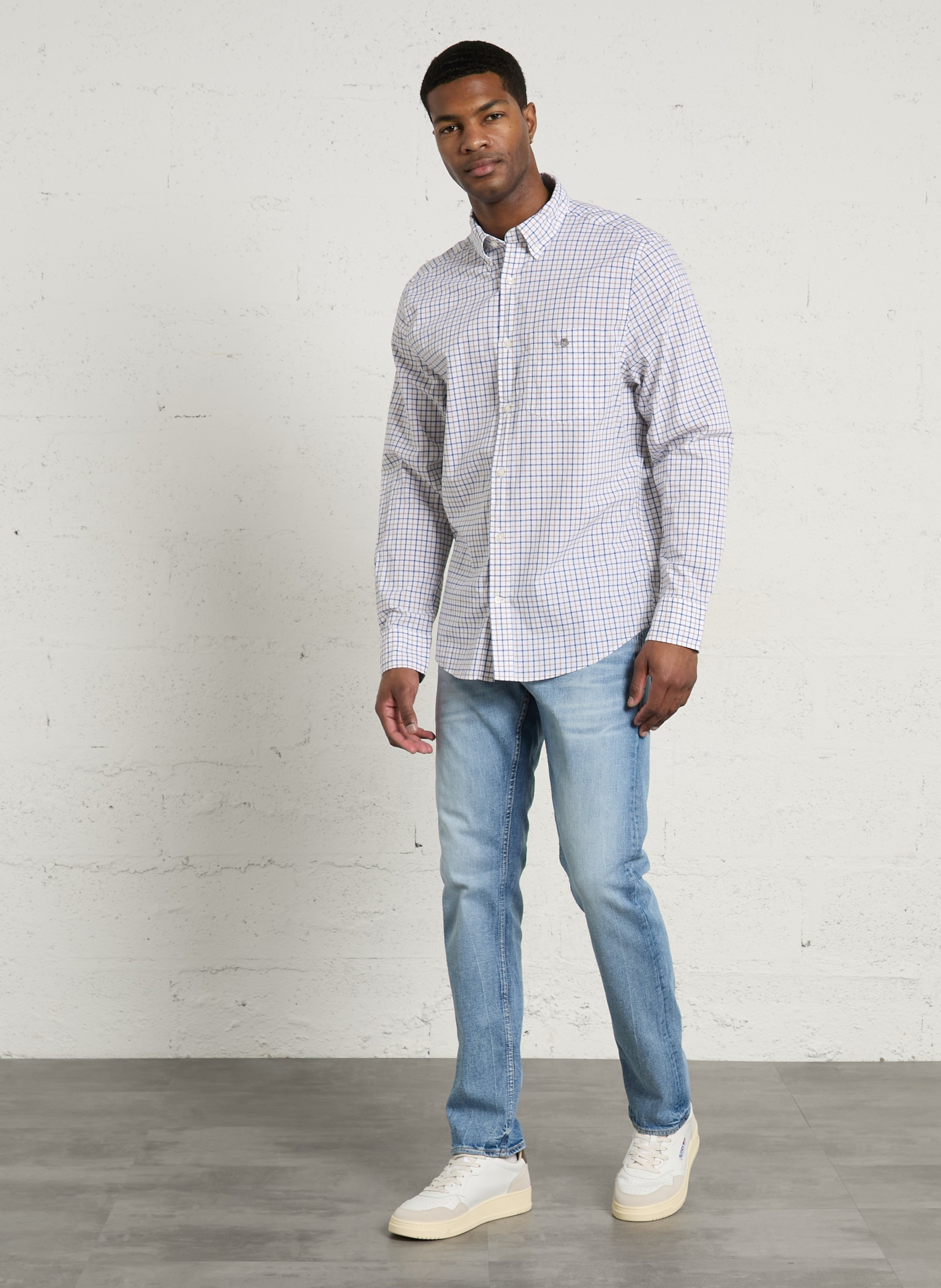 Straight leg jeans, length 34 Blue