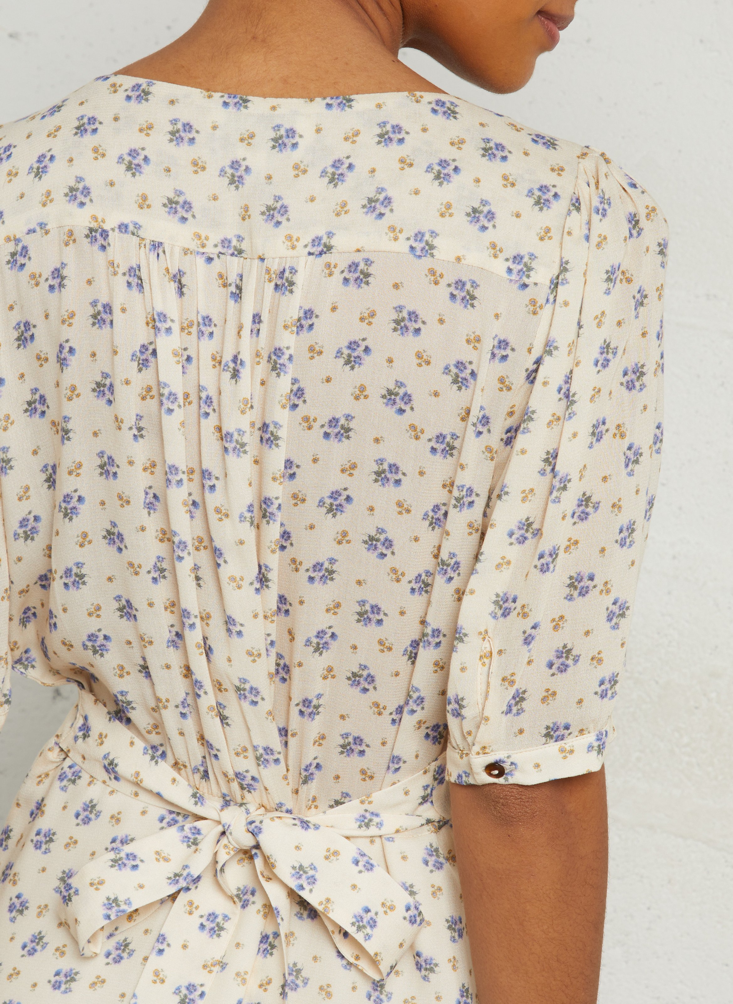 Bedrucktes Kleid EMILE ET IDA Blau