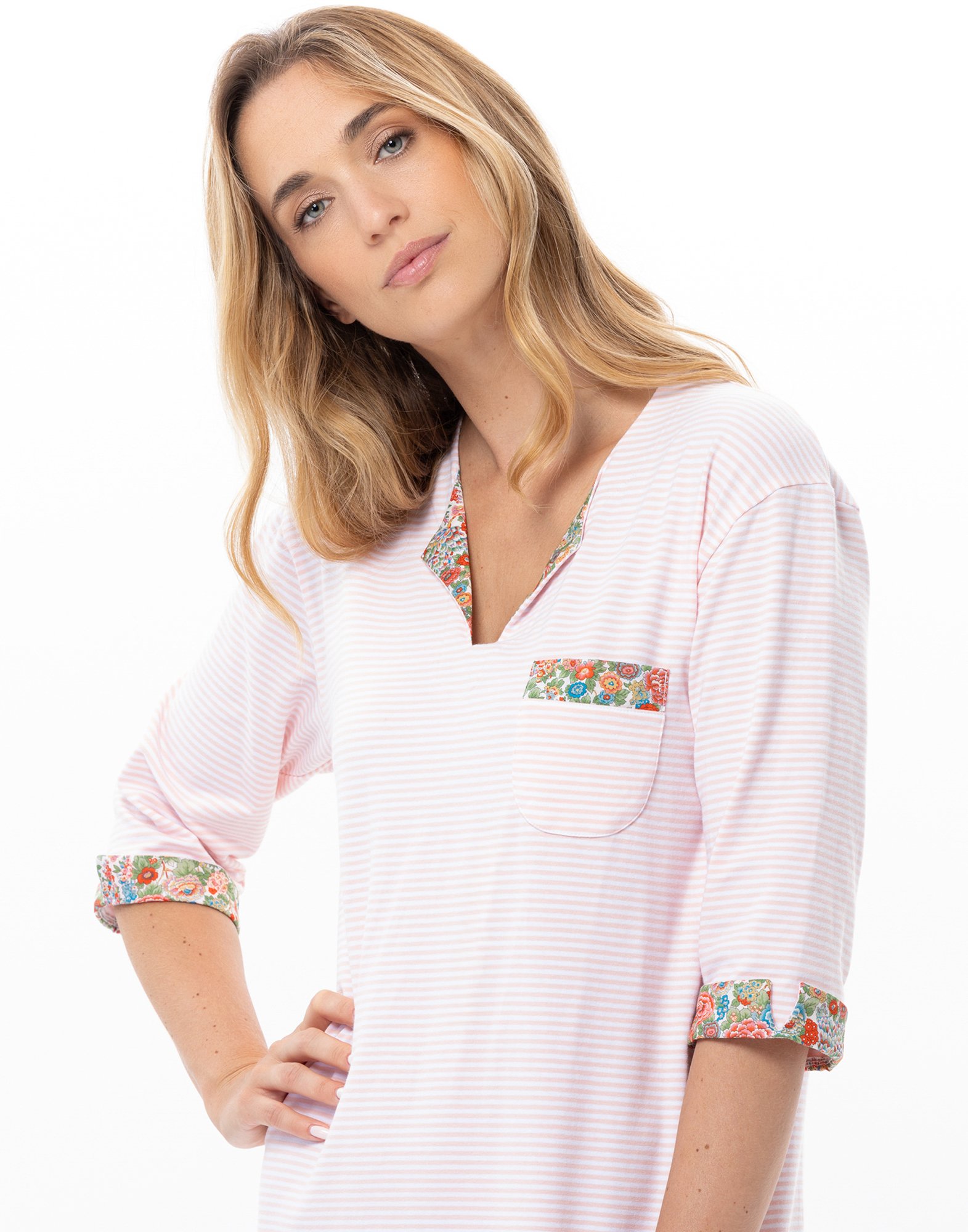 Long cotton nightshirt LE CHAT Multicolored