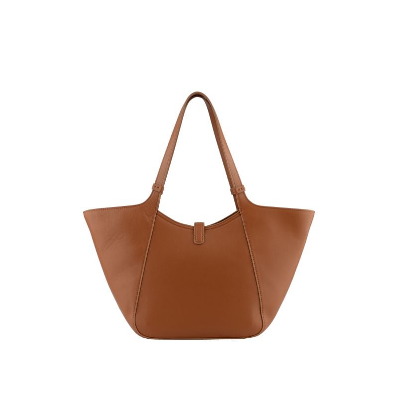 Sac porté épaule en cuir de vachette POURCHET Doré