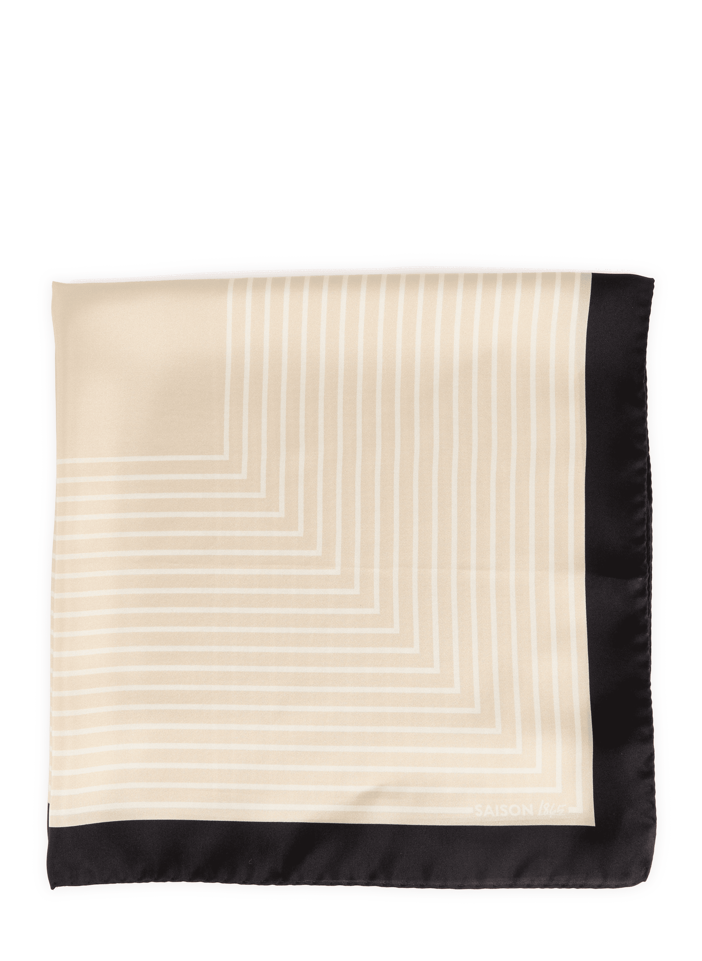 Bedruckter Seidenfoulard SAISON 1865 Beige