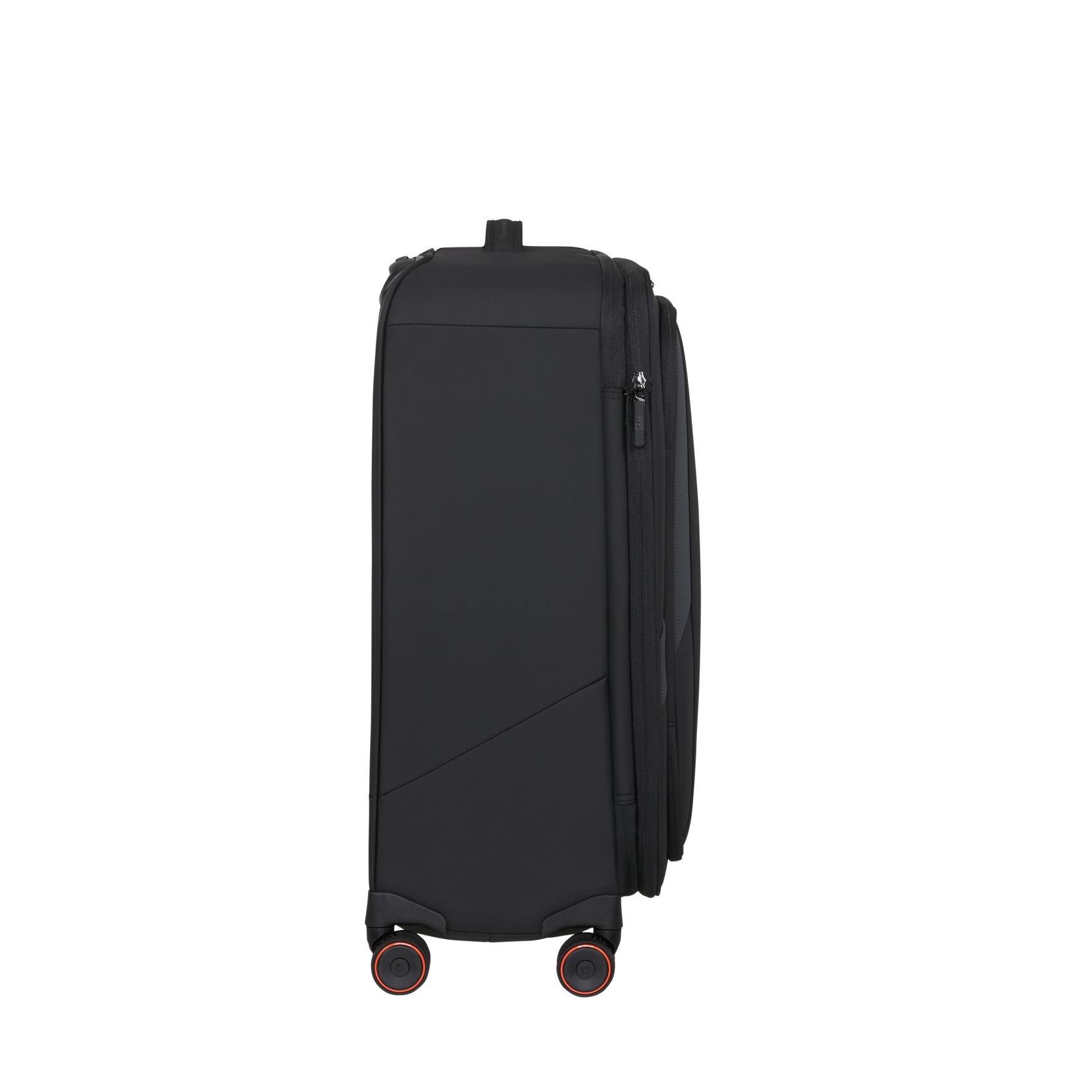 Glazed 4-Wheel Medium Suitcase Black