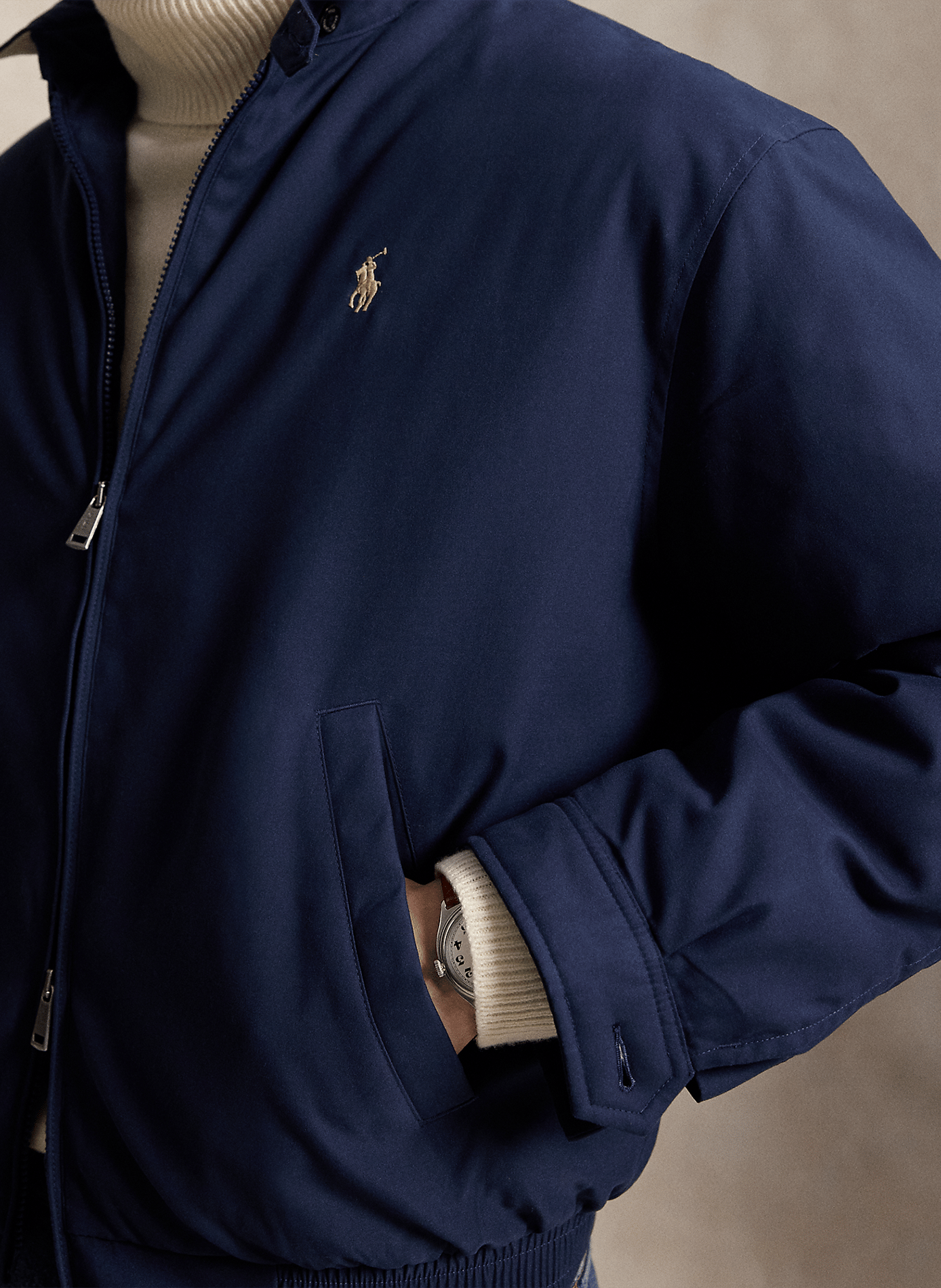 Gerade geschnittene Jacke mit klassischem Kragen POLO RALPH LAUREN Blau