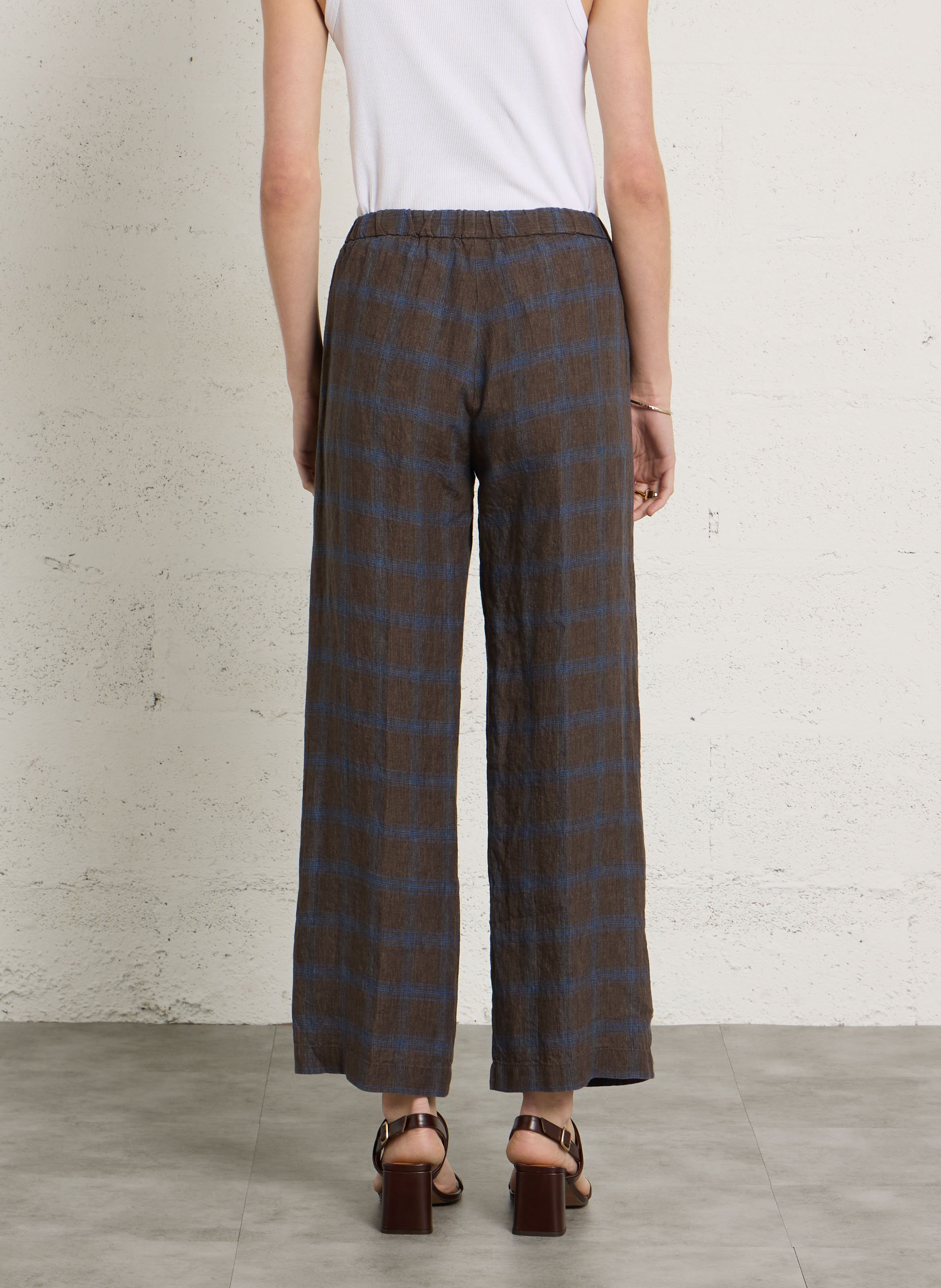 Straight-leg linen pants DIEGA Multicolored