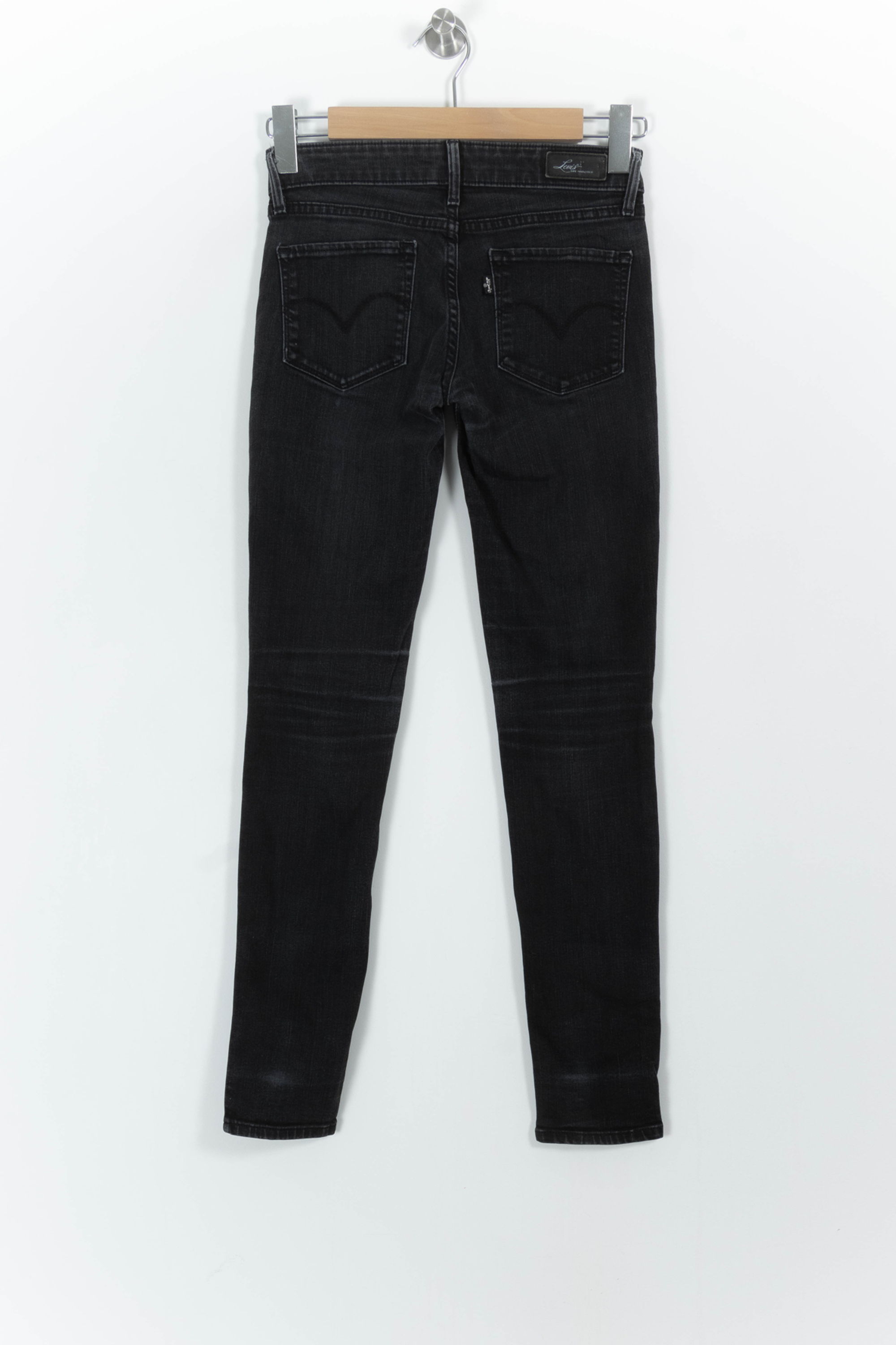 Cropped slim jeans with studs LEVI'S - Seconde main Grey