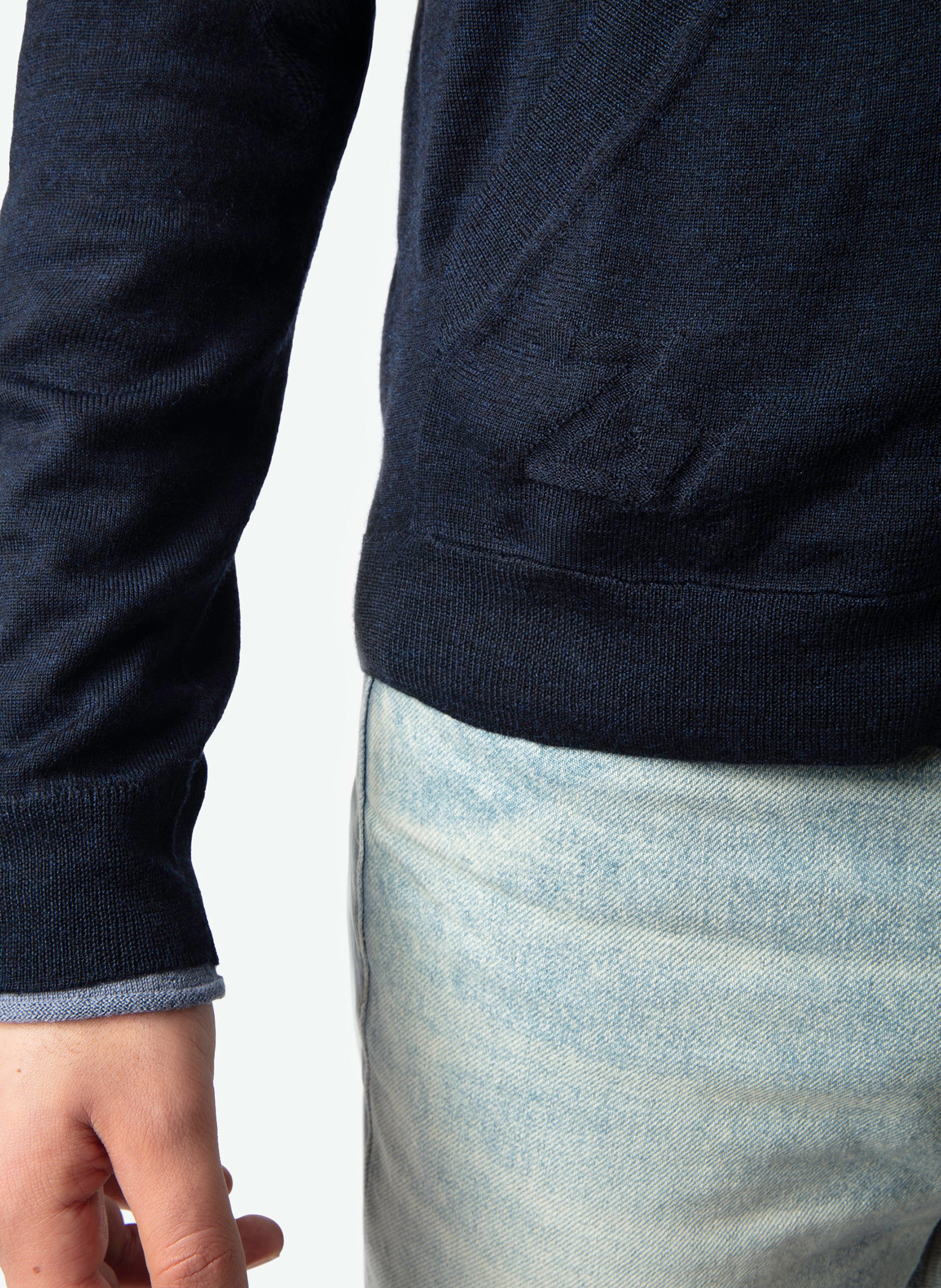 Zippered Merino Wool Hooded Vest ZADIG&VOLTAIRE Blue