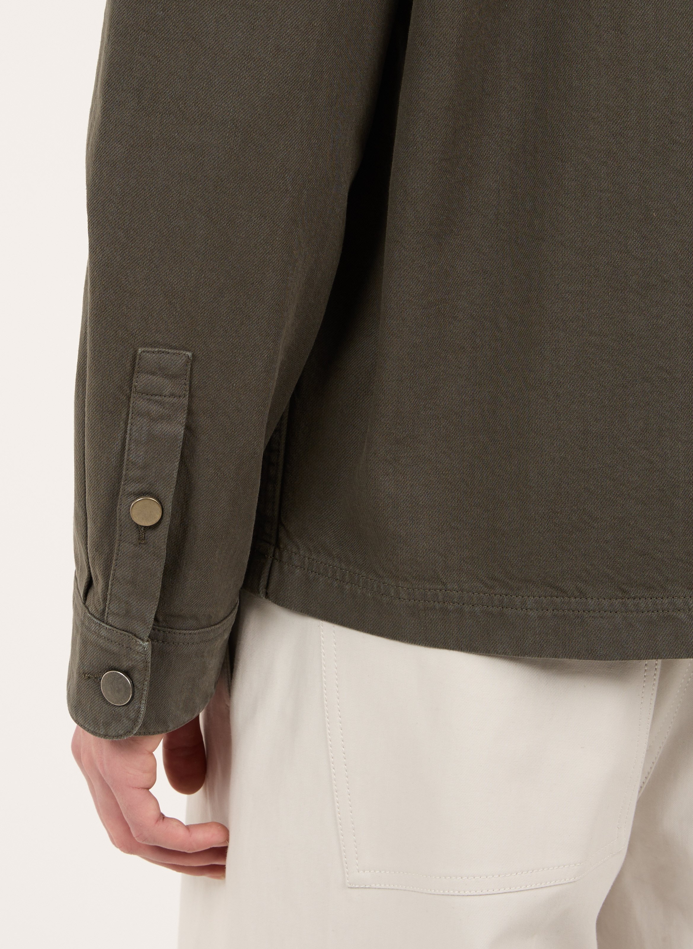 Oversize-Baumwolljacke mit klassischem Kragen SAISON 1865 Khaki