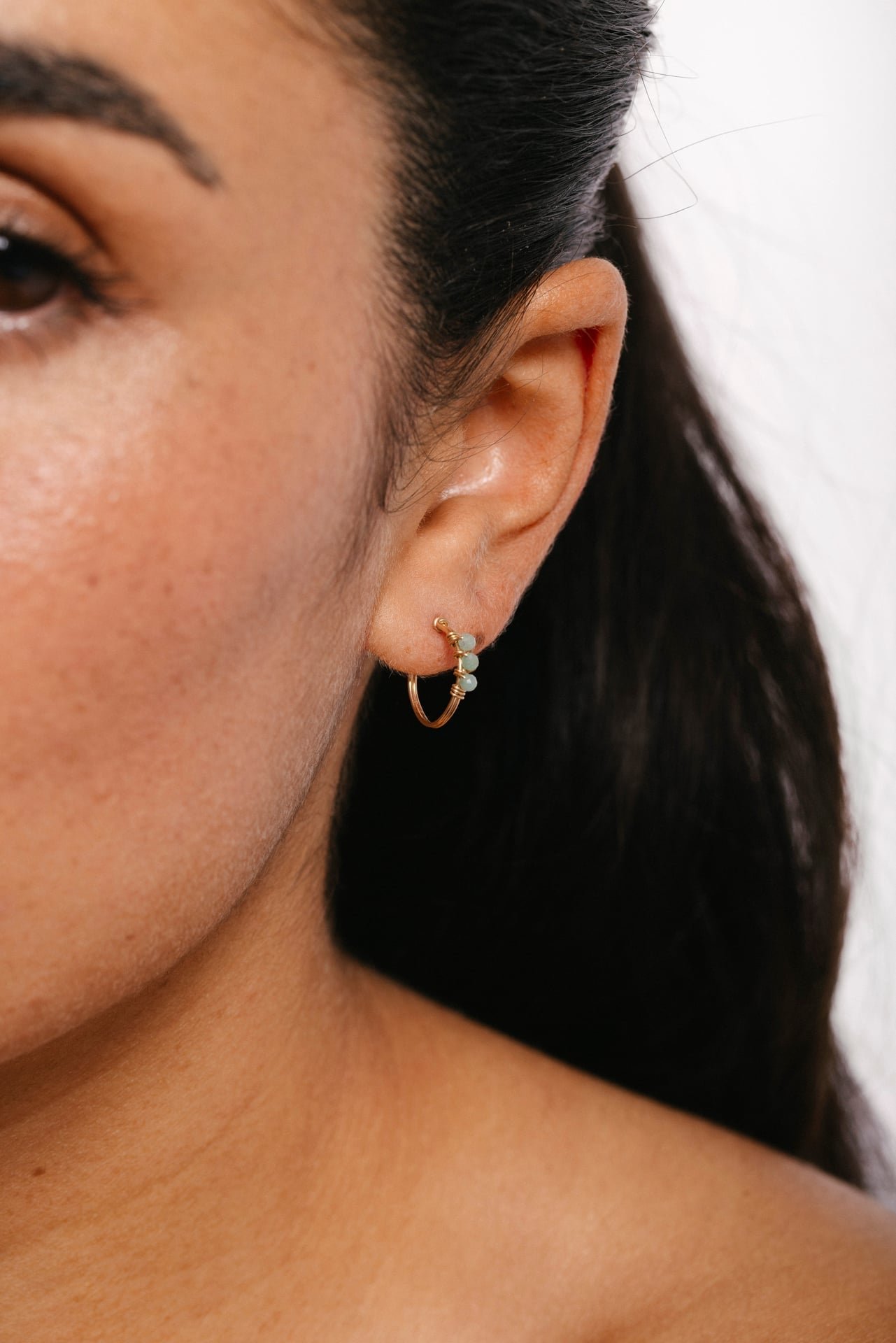 Thea Hoop Earrings - Emerald YAY Green