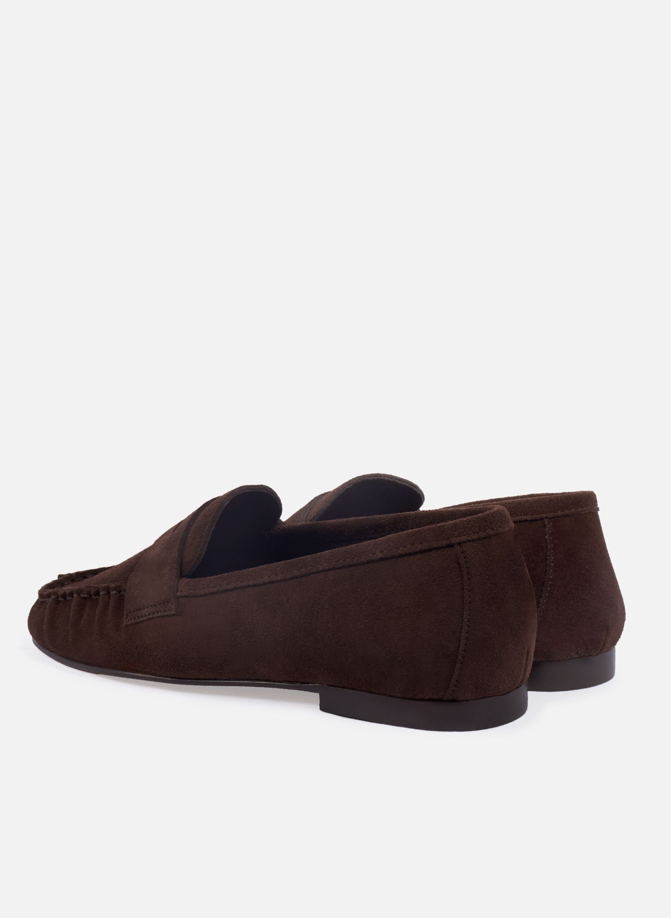 Mocassins plissés thaïs cuir daim JULES & JENN Marron