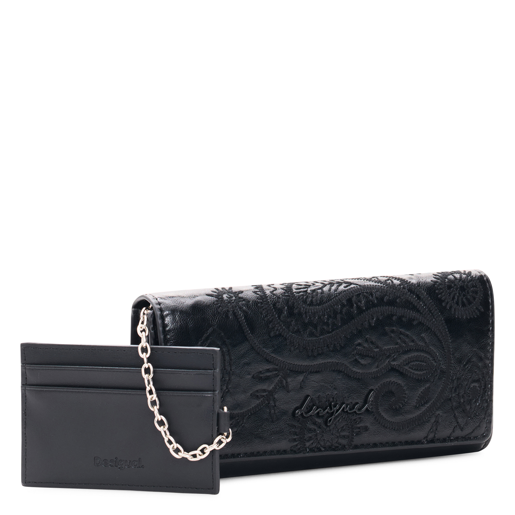 Portefeuille brodé DESIGUAL Noir