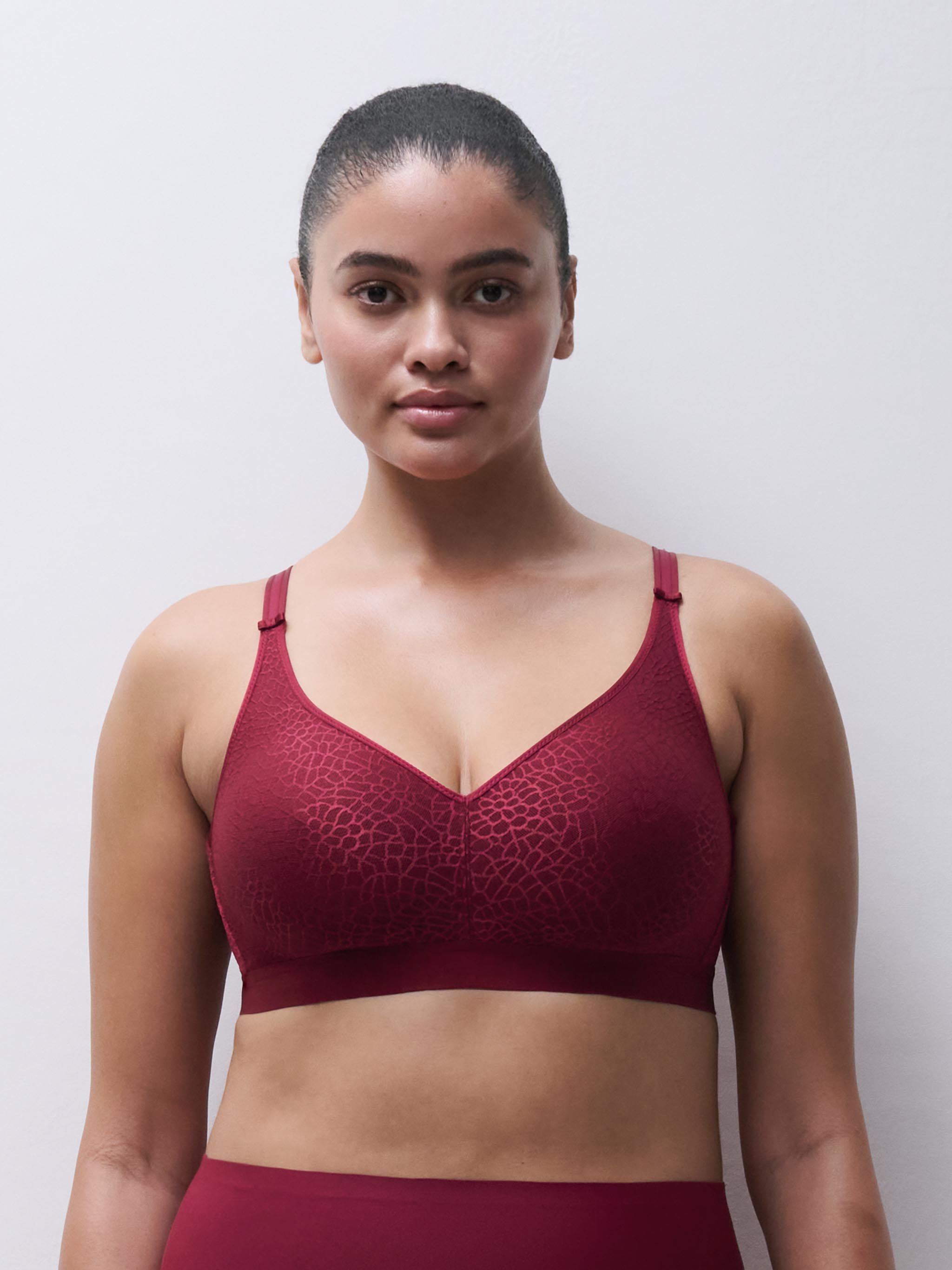 Non-wired support bra CHANTELLE Red