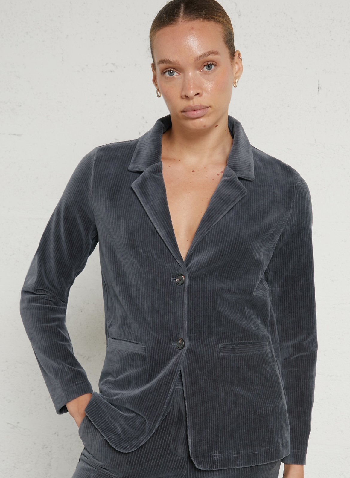 Veste col tailleur en coton mélangé NICE THINGS