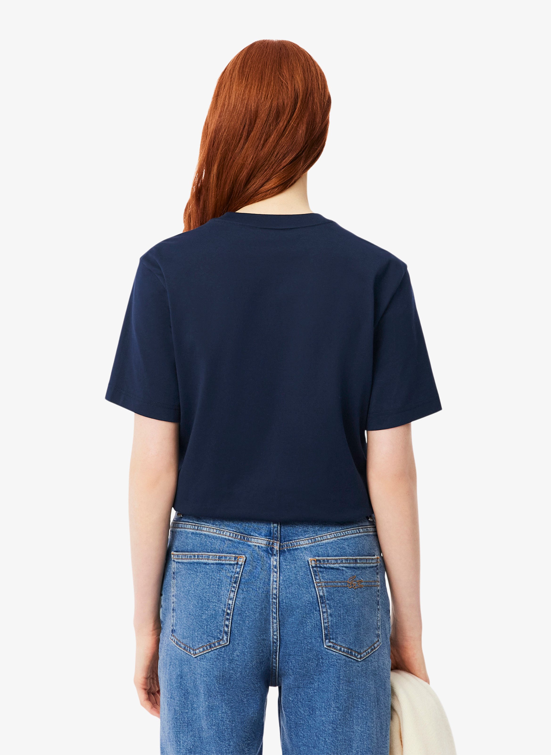 Tee-shirt manches courtes en coton LACOSTE Bleu