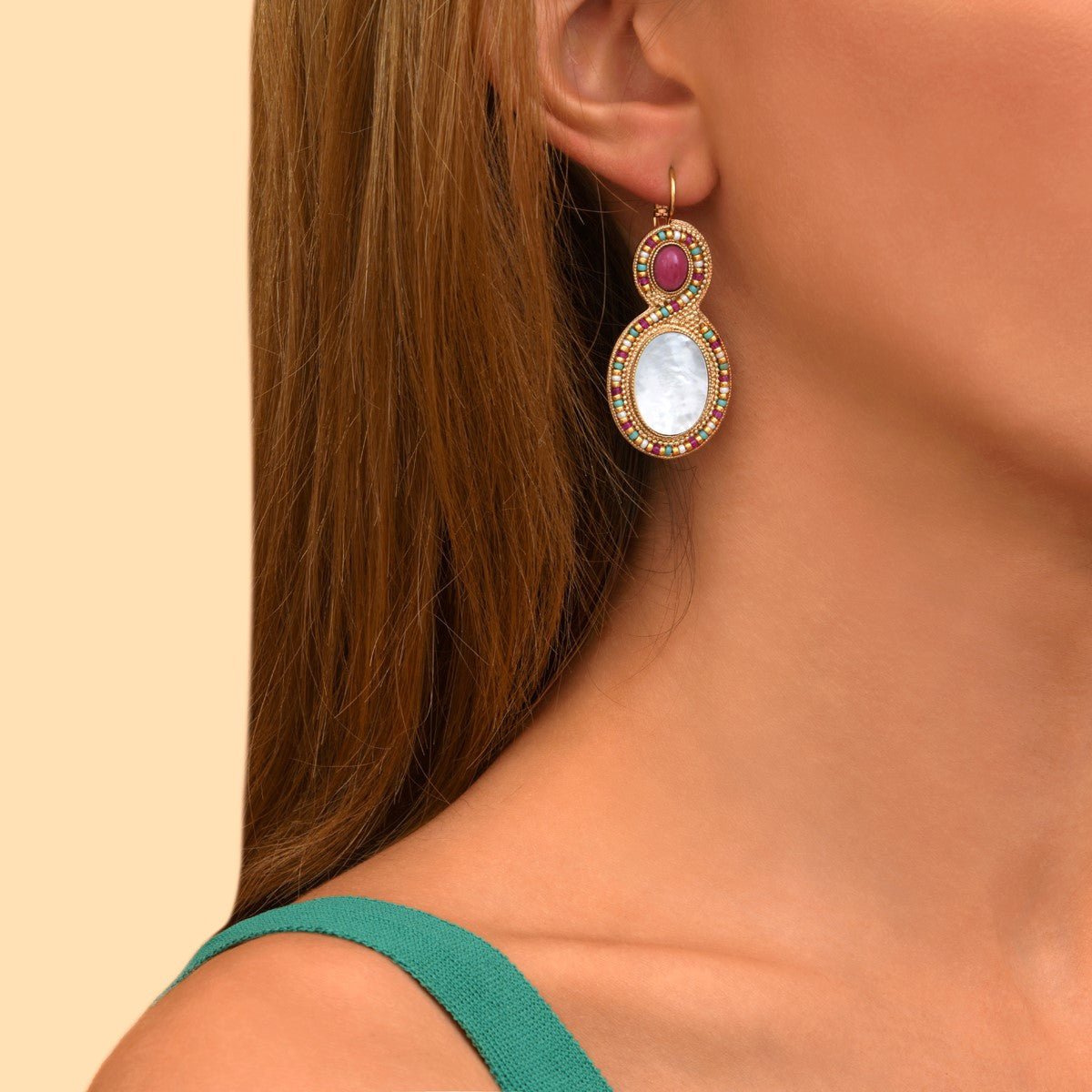 Sleeper earrings SATELLITE PARIS White
