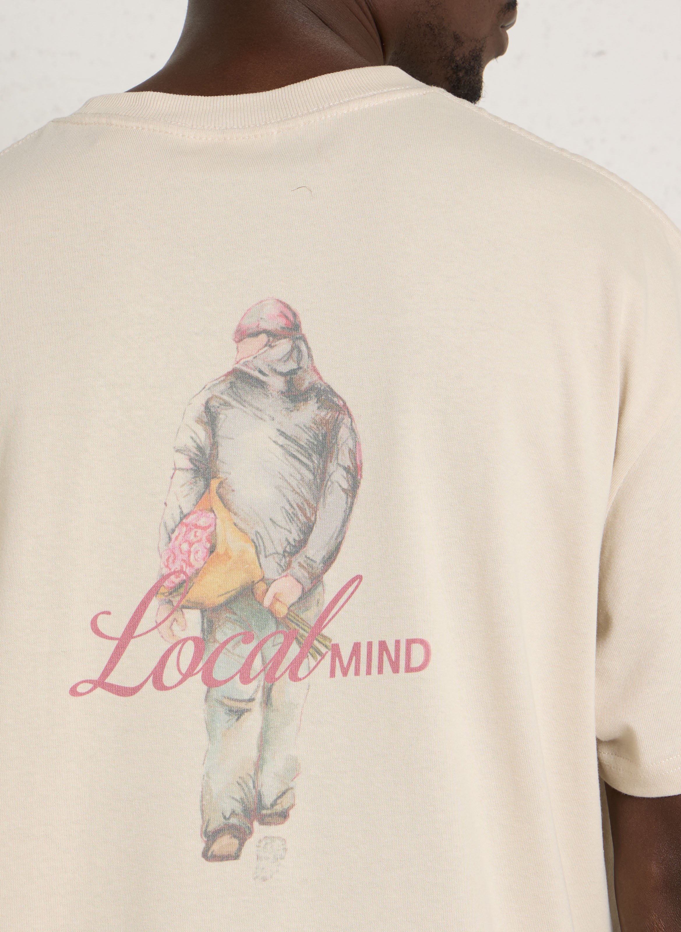 Rundhals-T-Shirt aus Baumwolle SOLID Beige