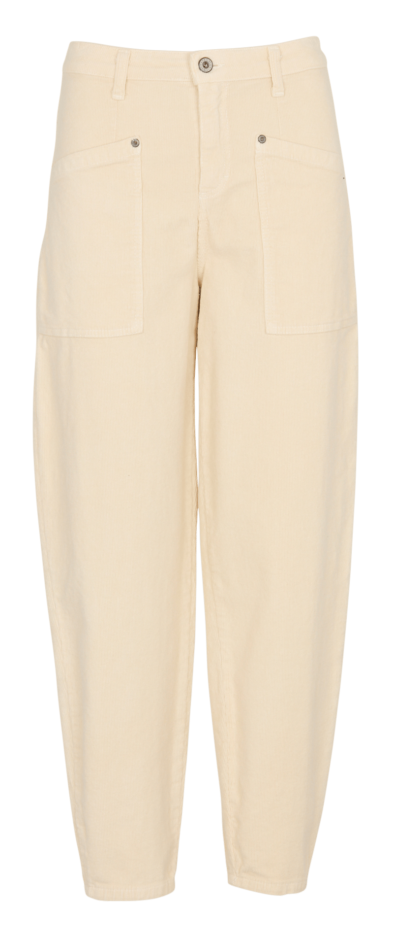 Pantalon barrel côtelé en coton mélangé PLEASE