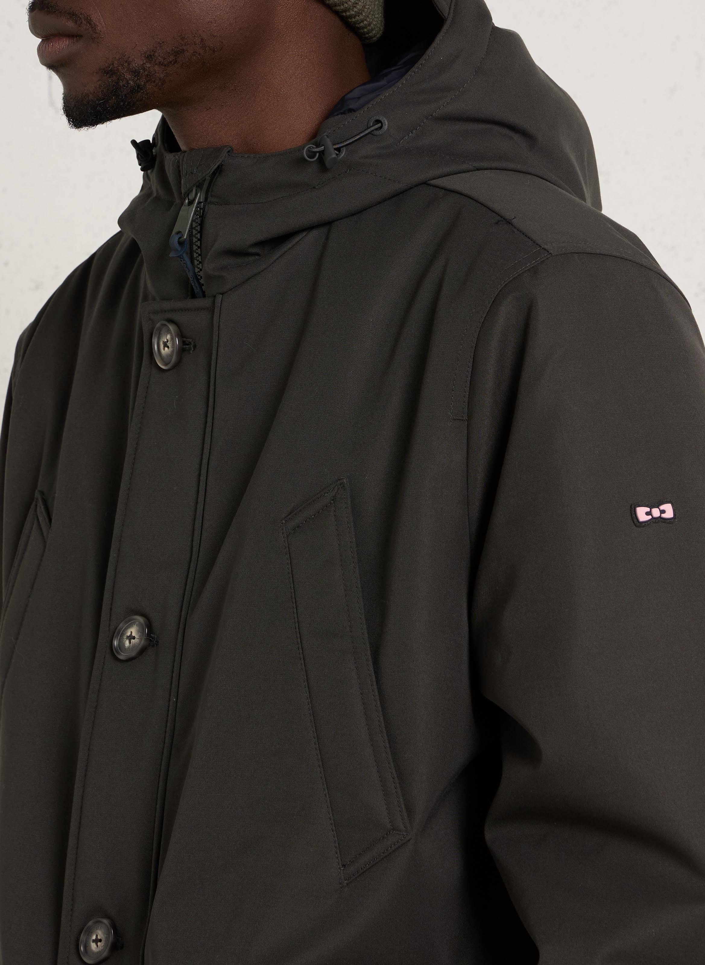 Weiter Kapuzenparka mit Stehkragen | Khaki EDEN PARK Herren